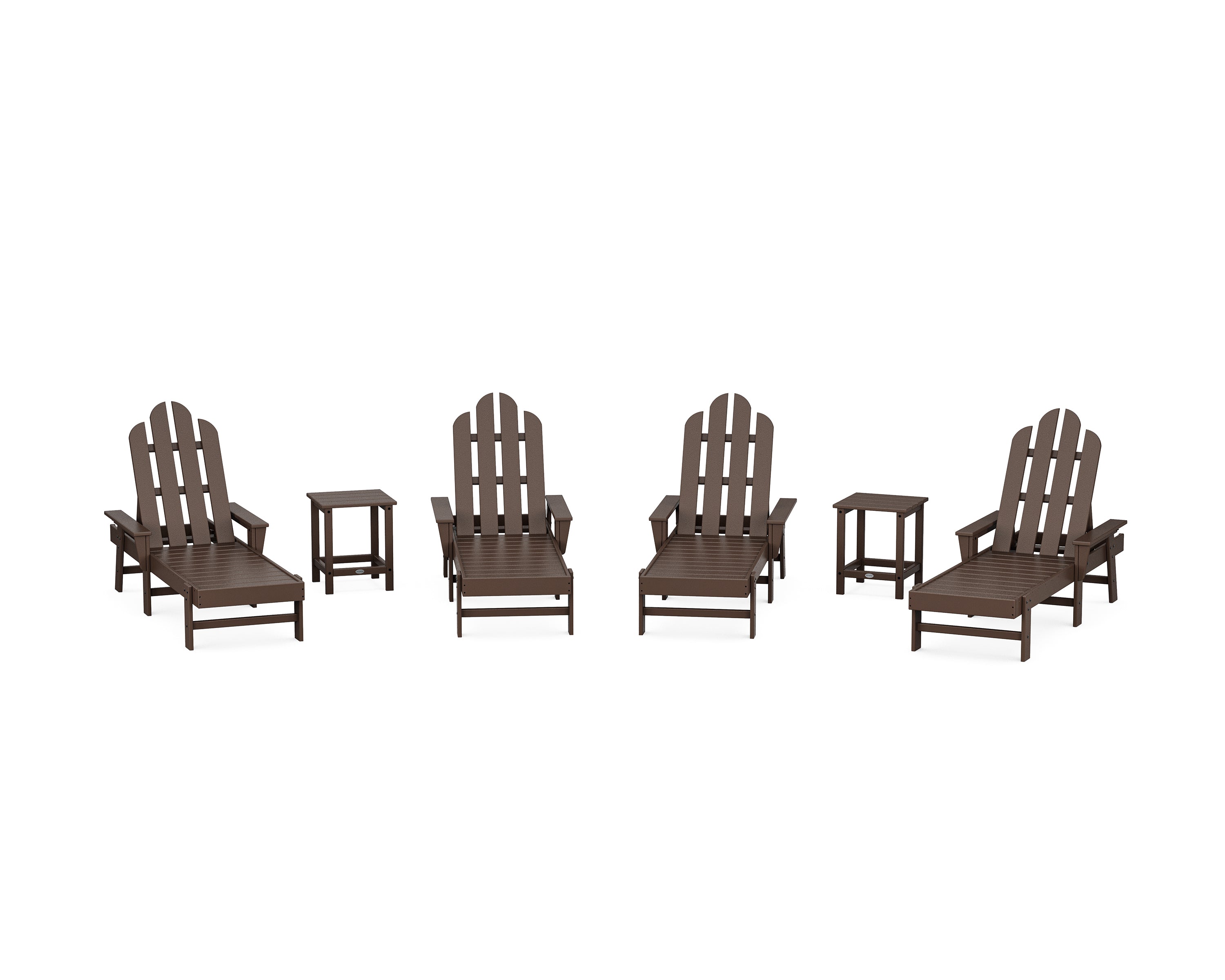 POLYWOOD® Long Island Chaise 6-Piece Set in Mahogany
