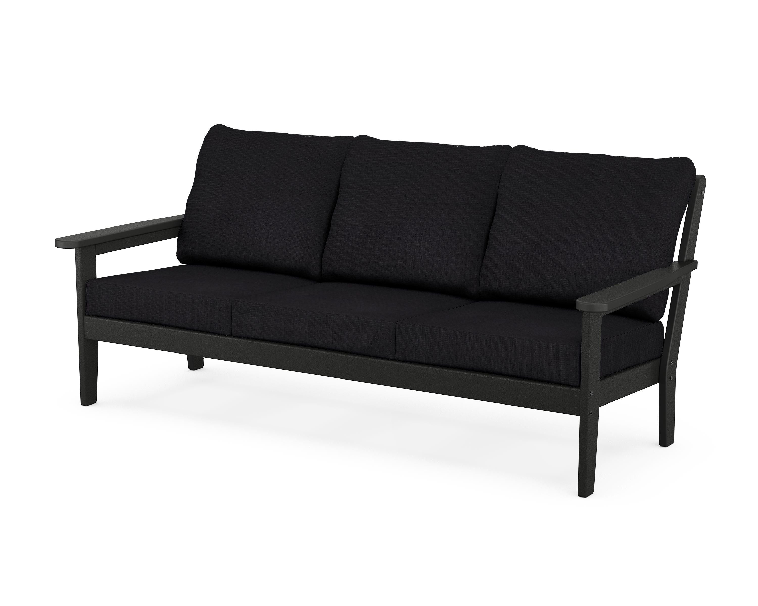 Country Living Cottage Deep Seating Sofa in Black / Midnight Linen