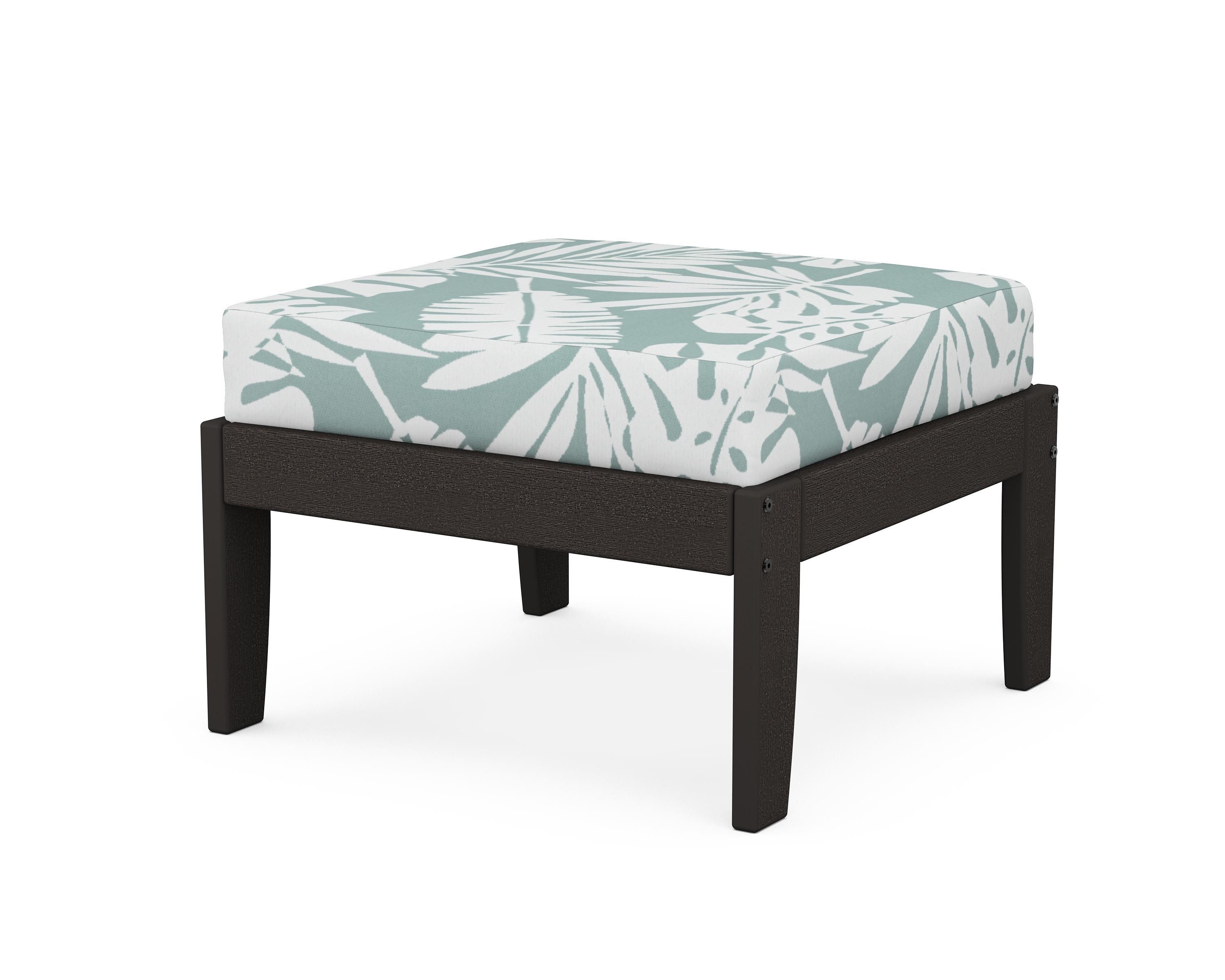 Unbranded Modular Ottoman - Classic in Vintage Coffee / Leaf Glacier Spa