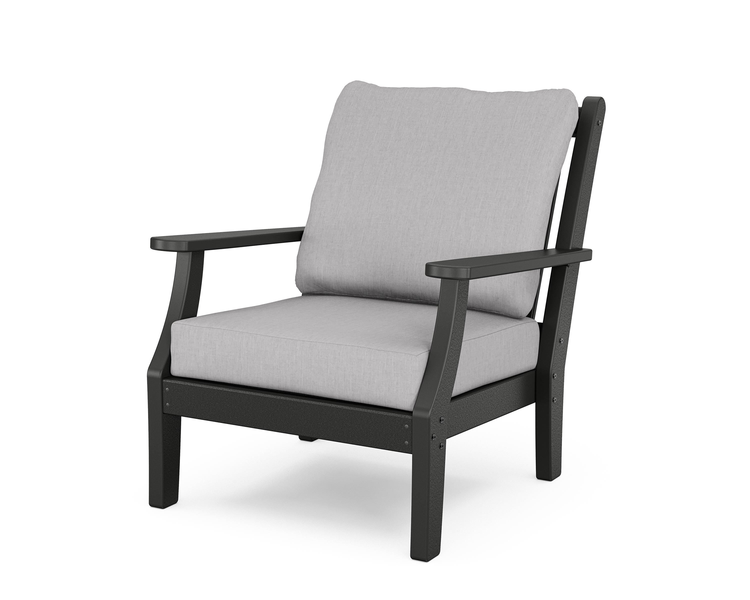 Country Living Wovendale Deep Seating Chair in Black / Granite