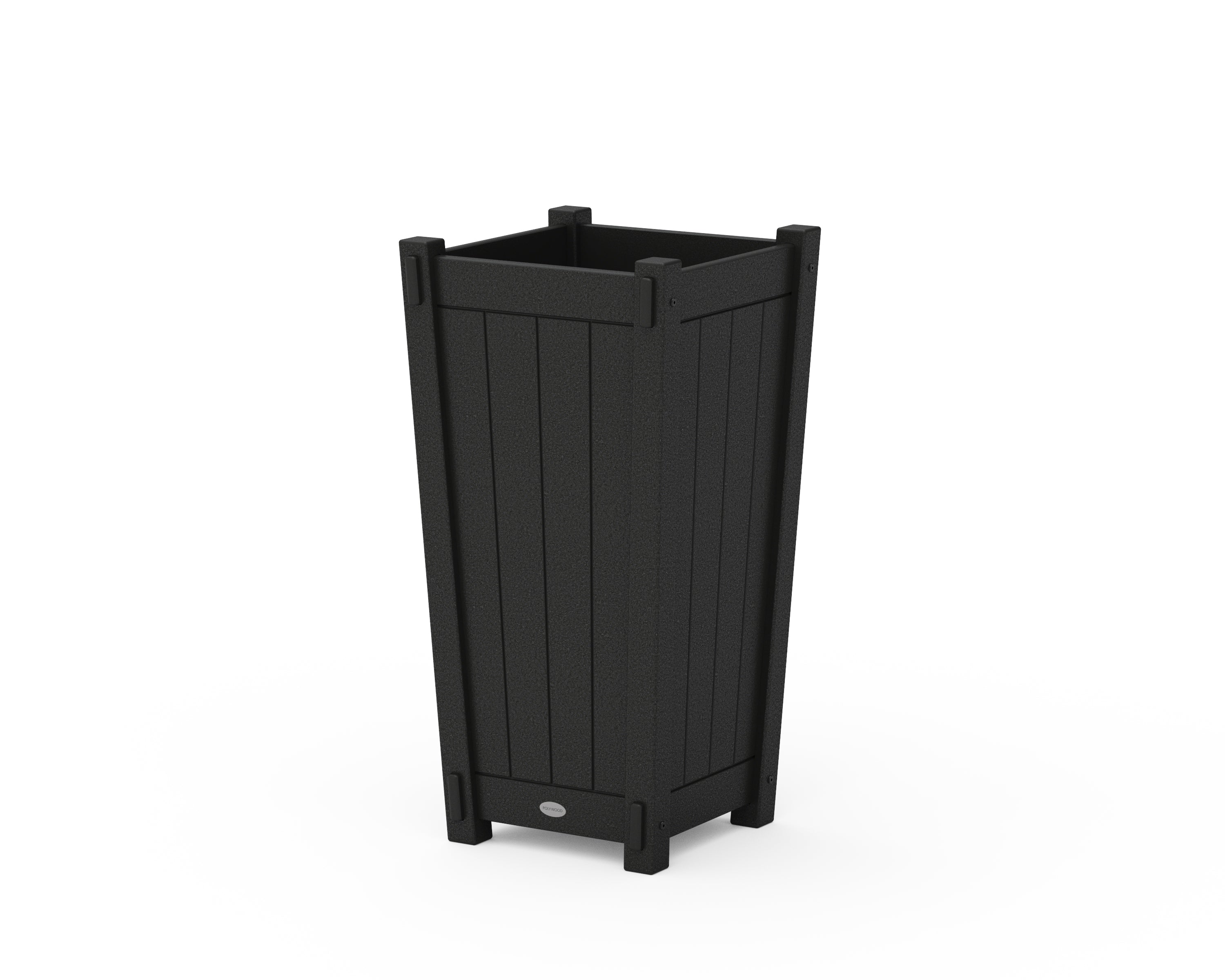 POLYWOOD® Vineyard Tapered Square Planter Box in Black