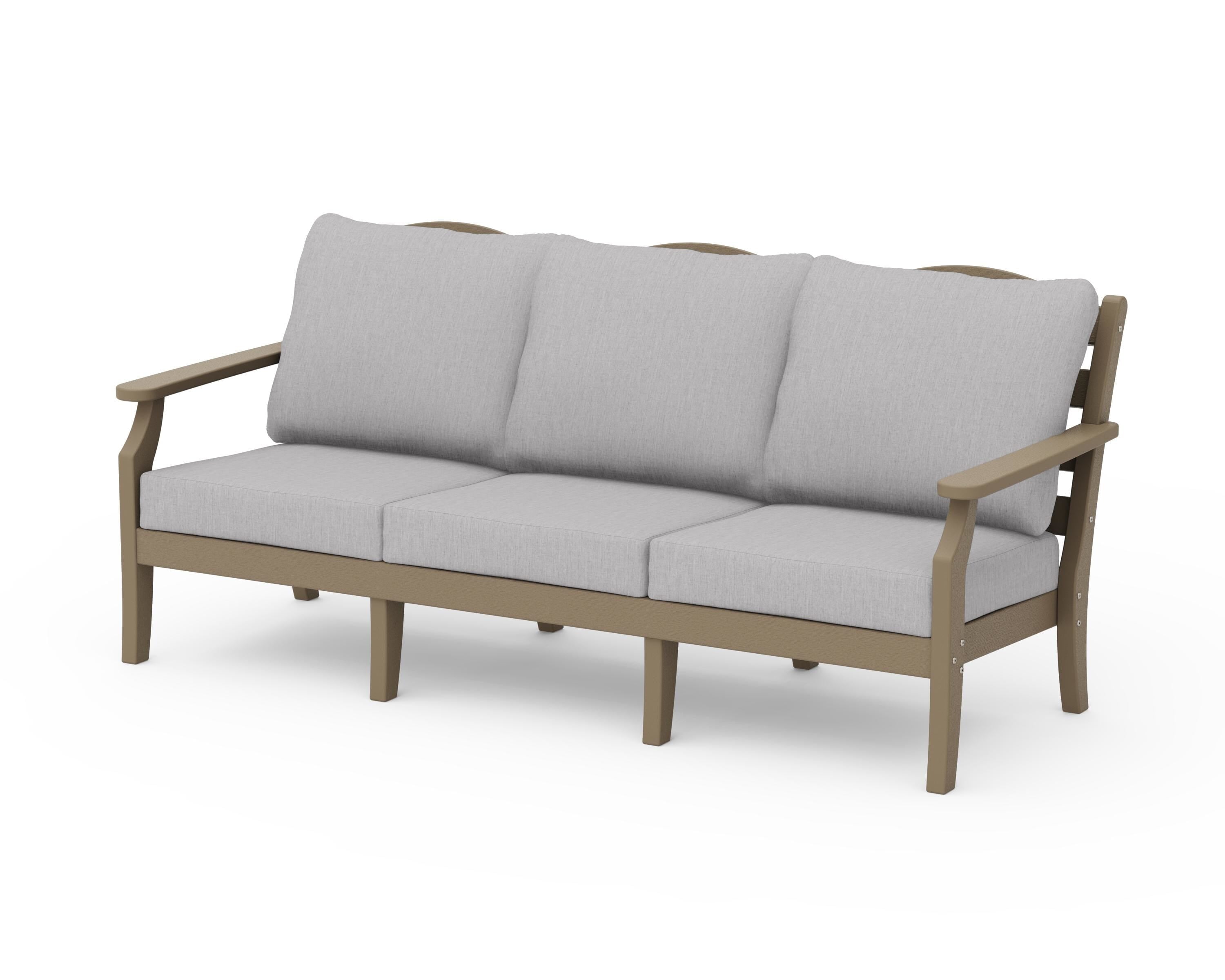 Draper James™ by POLYWOOD® Savannah Deep Seating Sofa in Vintage Sahara / Granite