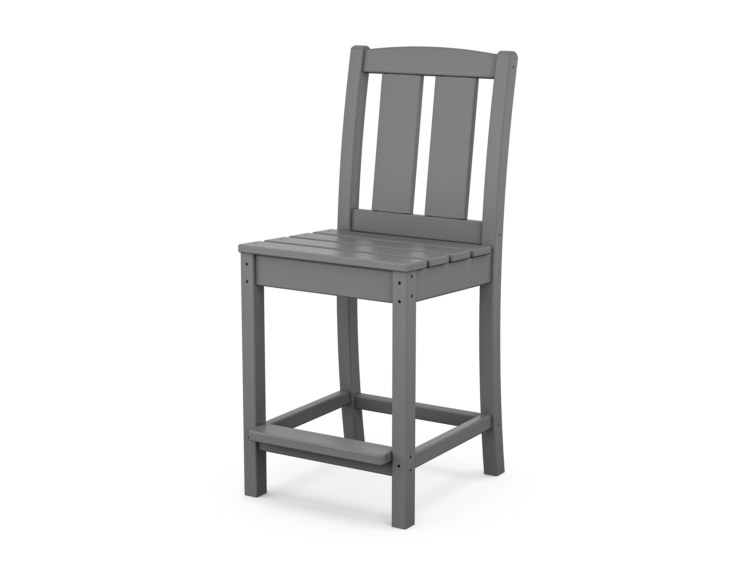 POLYWOOD® Mission Counter Side Chair in Slate Grey