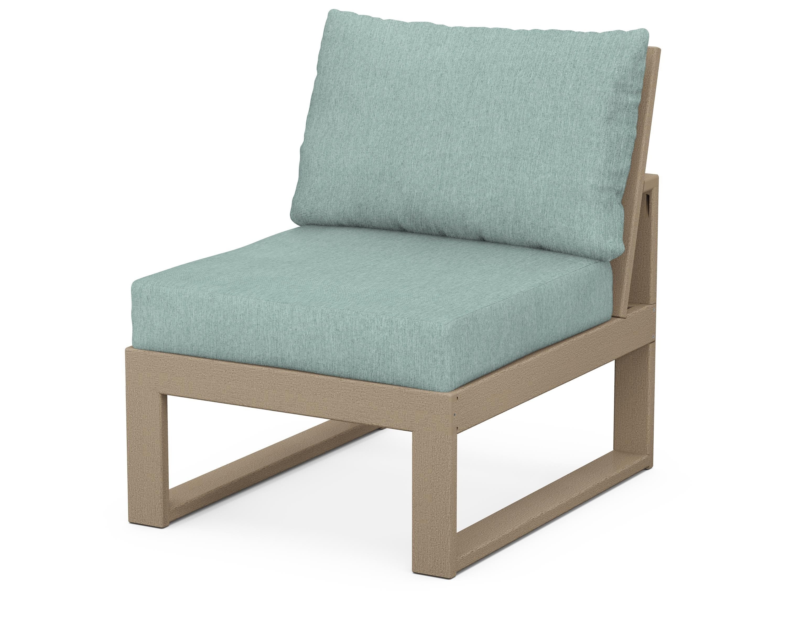 Unbranded Modular Armless Chair in Vintage Sahara / Glacier Spa