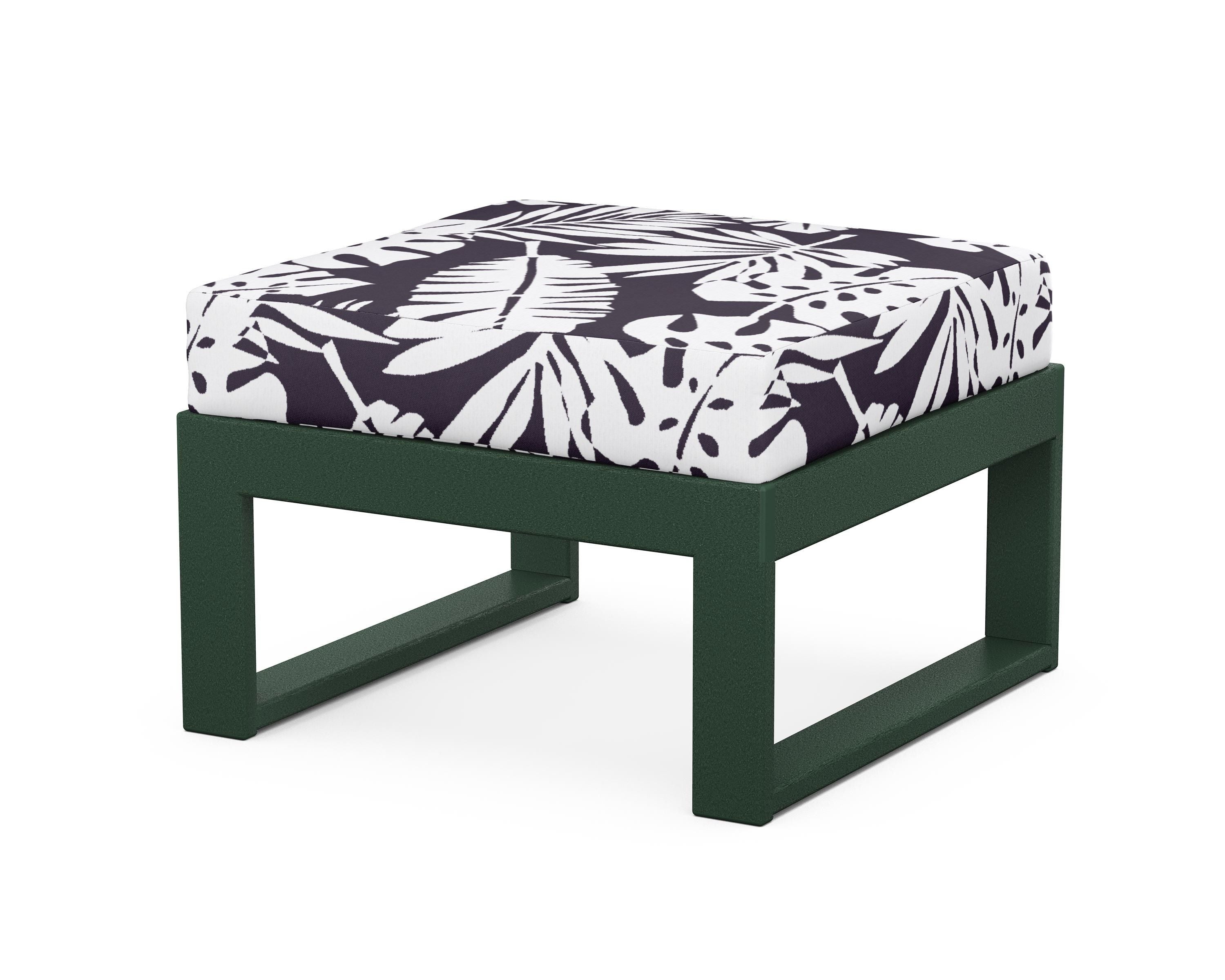 Unbranded Modular Ottoman - Modern in Green / Leaf Navy