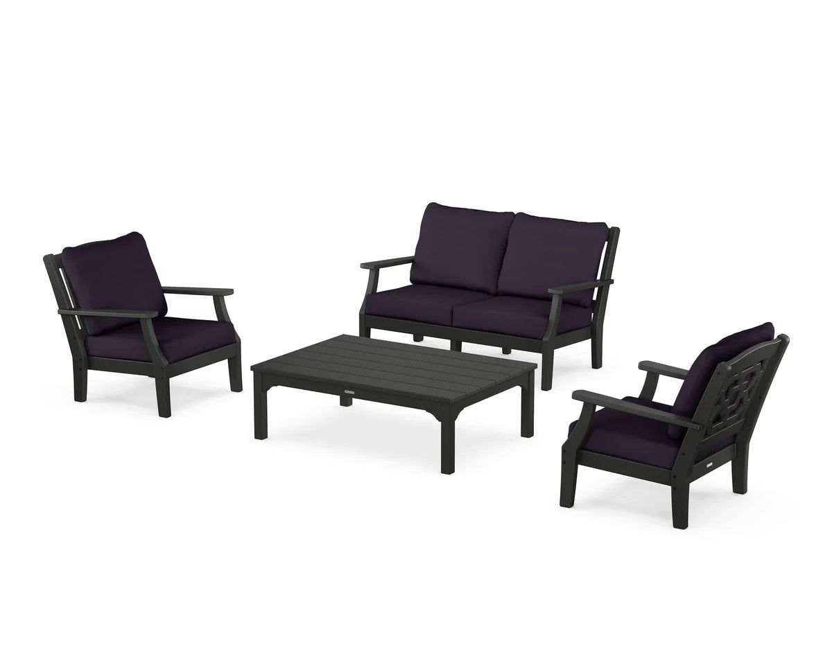 Chinoiserie 4-Piece Deep Seating Set with Loveseat