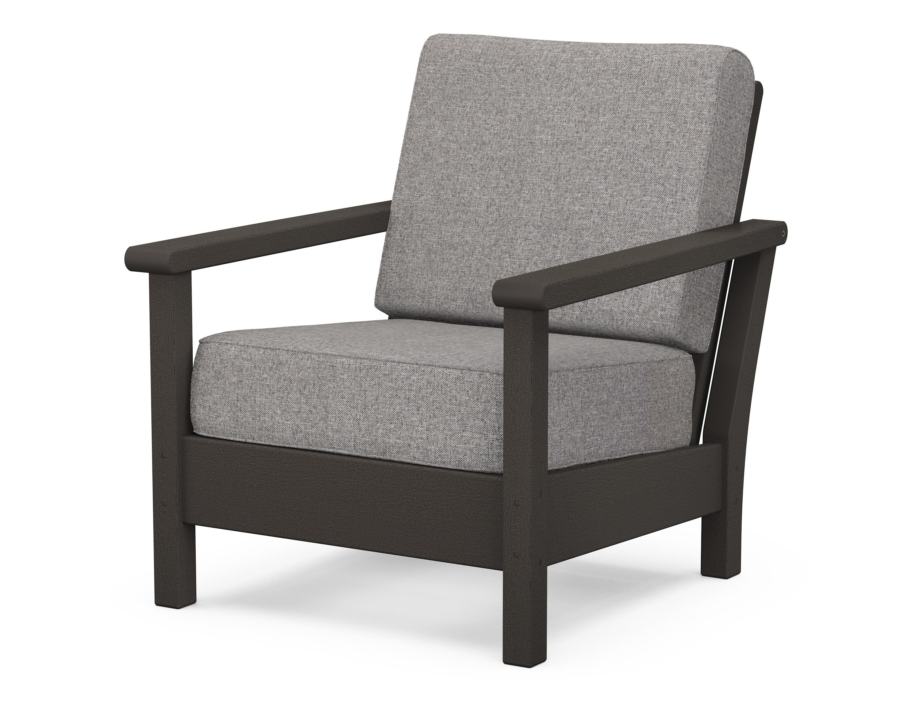 POLYWOOD® Harbour Deep Seating Chair in Vintage Coffee / Grey Mist