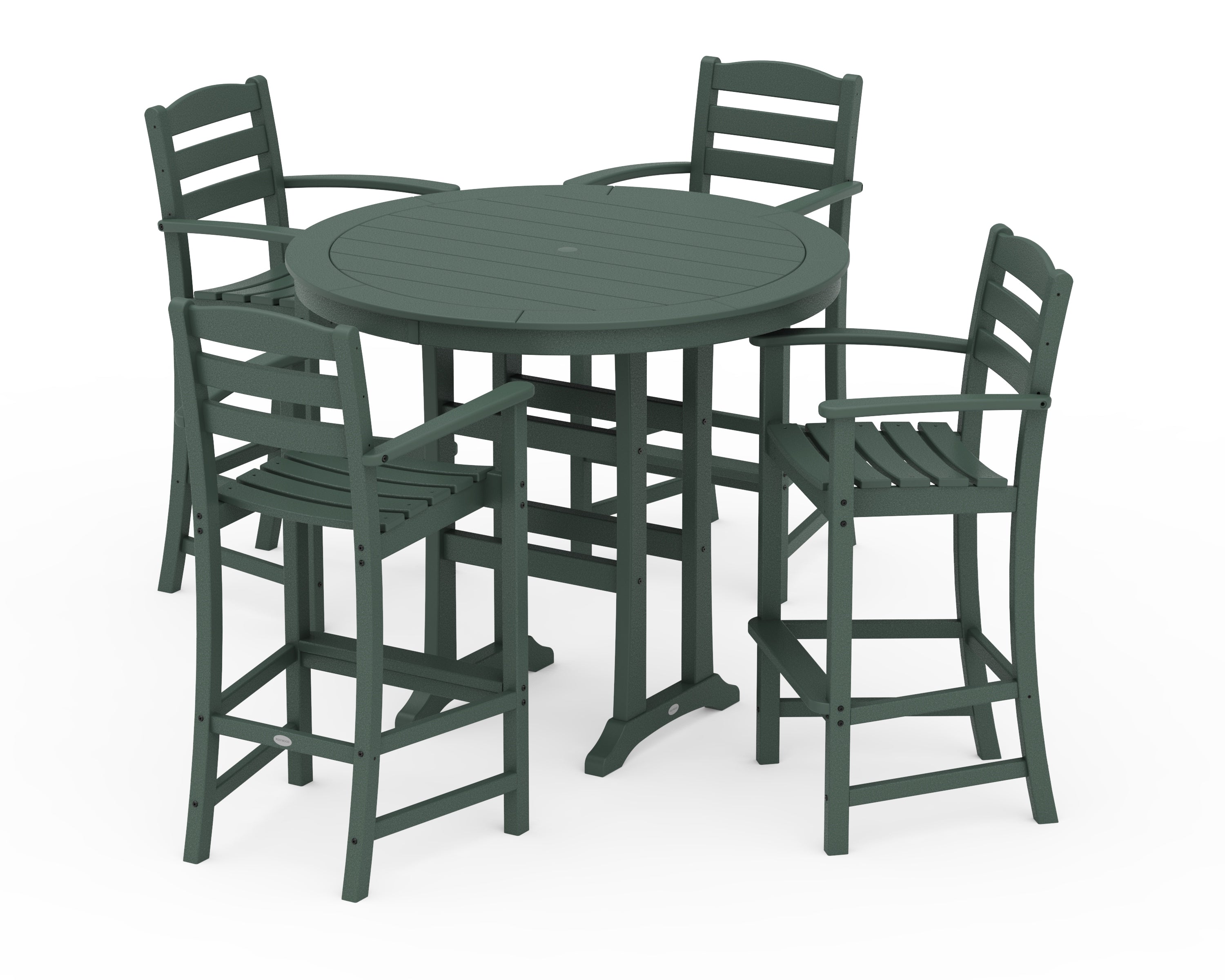 POLYWOOD® La Casa Café 5-Piece Bar Dining Set in Green