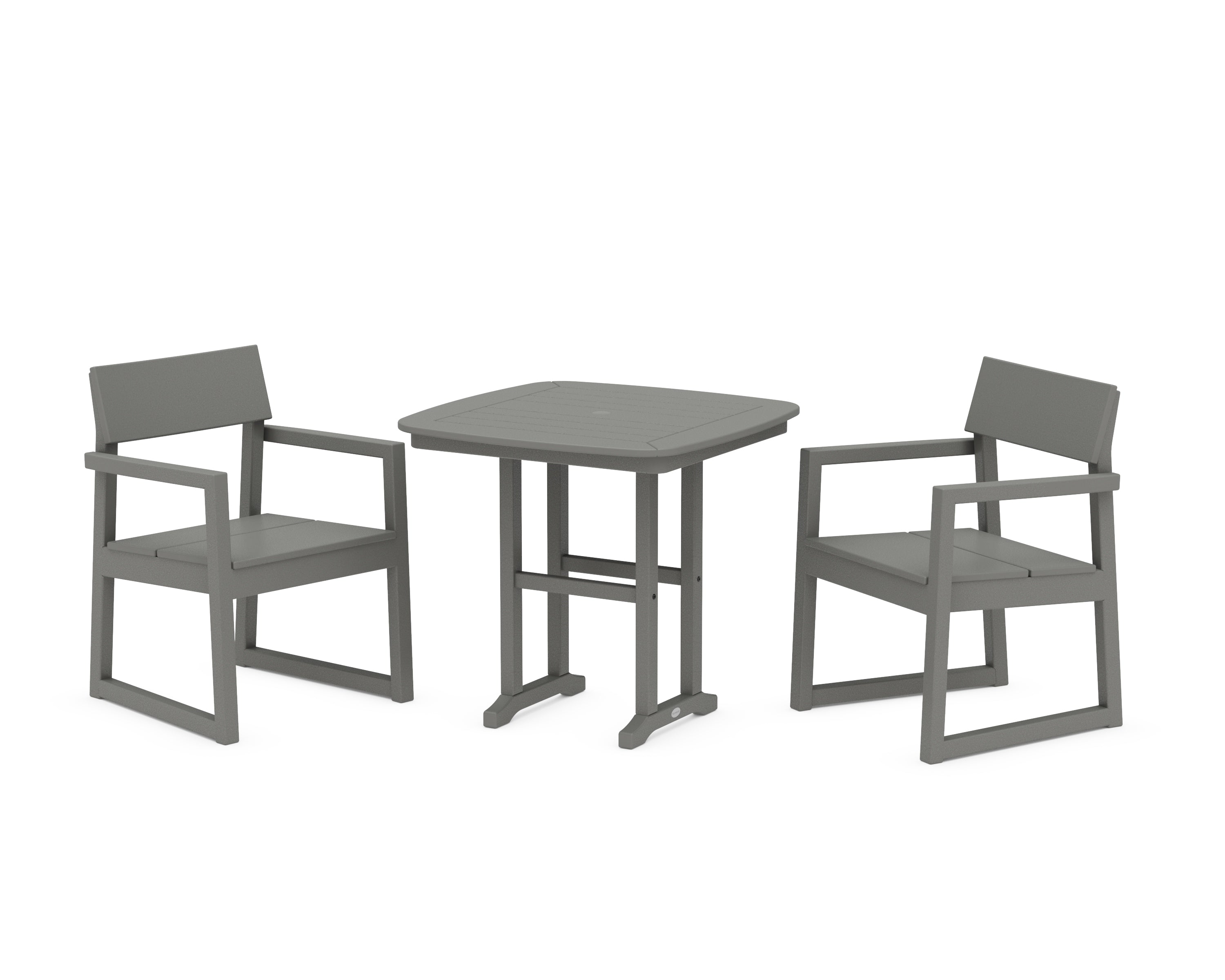 POLYWOOD® EDGE 3-Piece Dining Set in Slate Grey