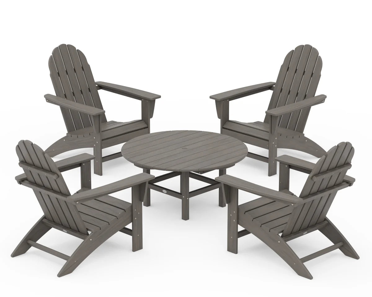 Vineyard 5-Piece Adirondack Chair Conversation Set
