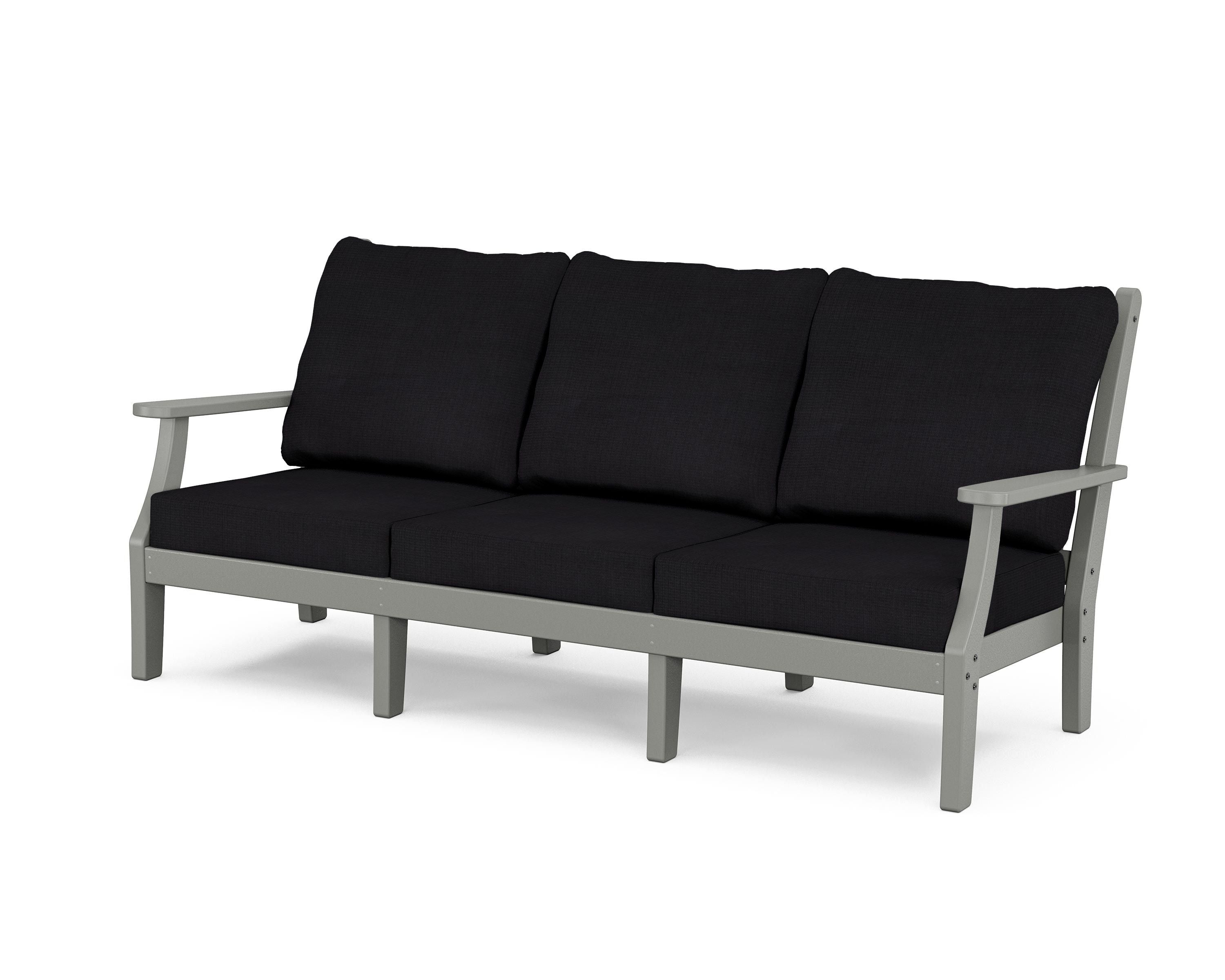 Country Living Wovendale Deep Seating Sofa in Slate Grey / Midnight Linen