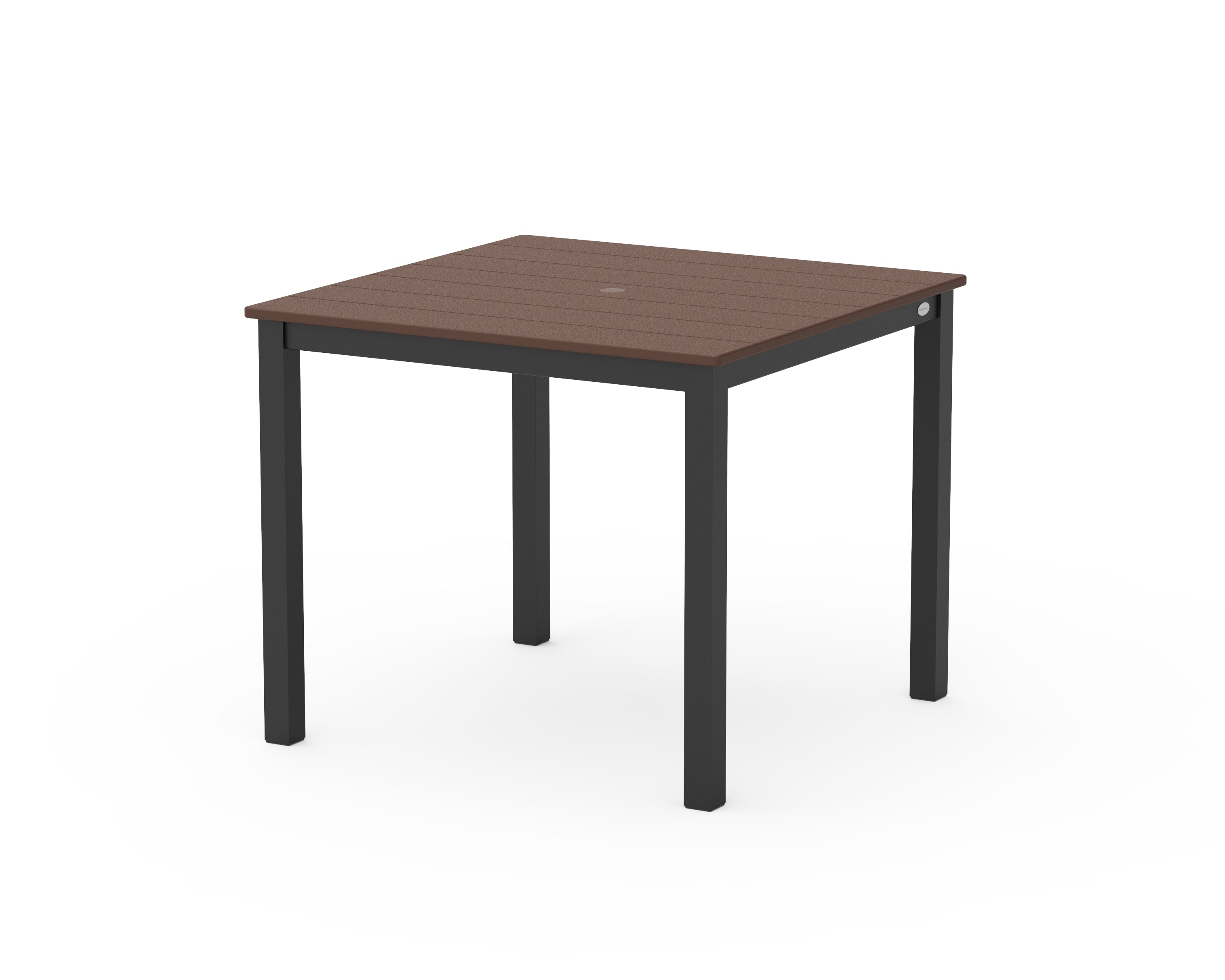 POLYWOOD® Main Street 36" x 36" Dining Table in Black / Mahogany