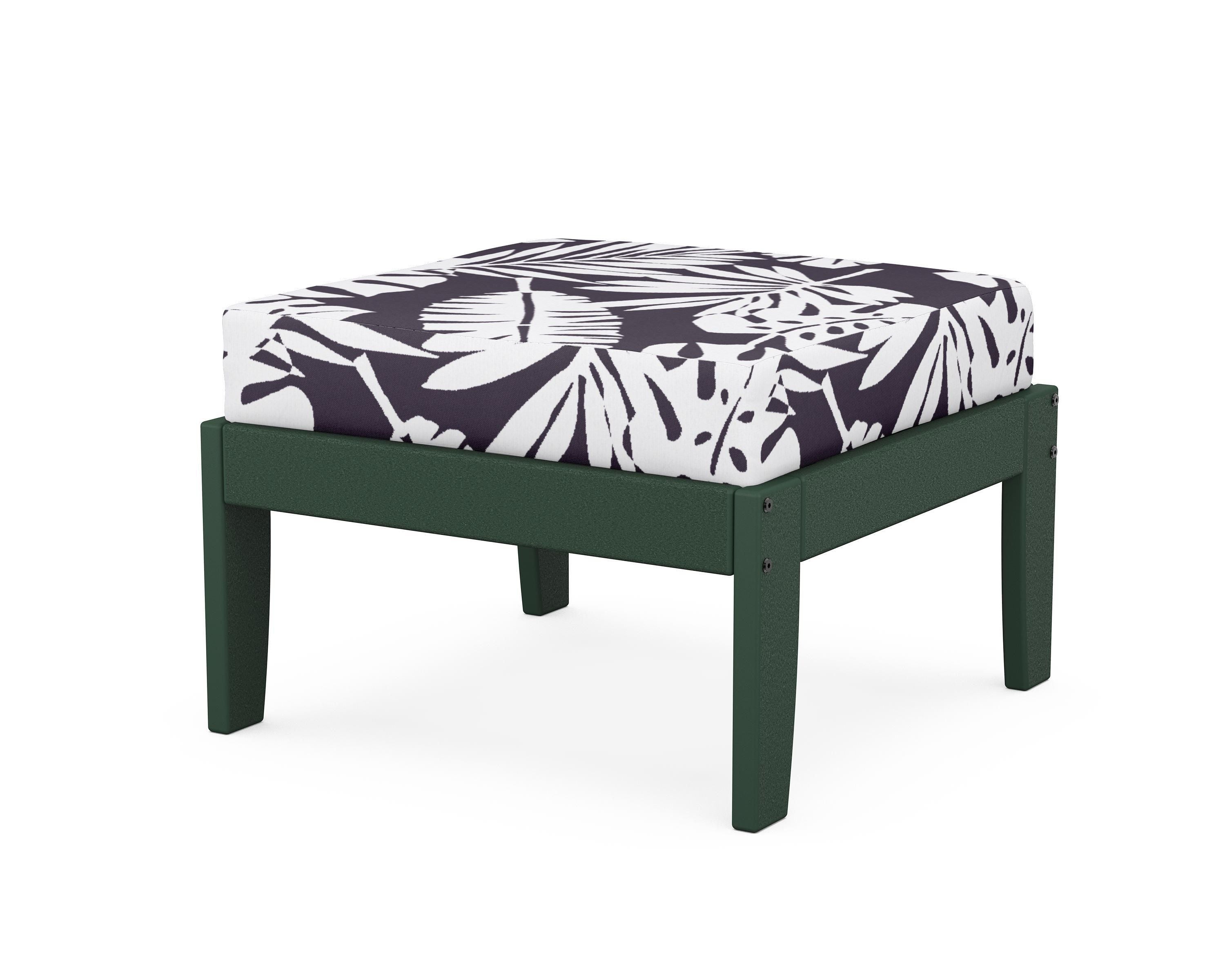 Unbranded Modular Ottoman - Classic in Green / Leaf Navy