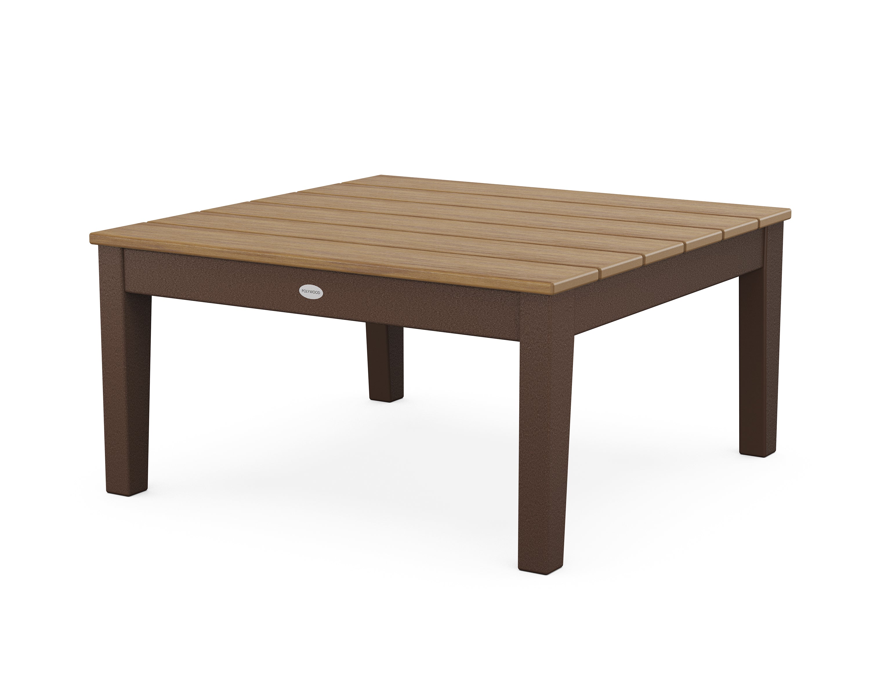 POLYWOOD® Newport 36" Conversation Table in Mahogany / Natural