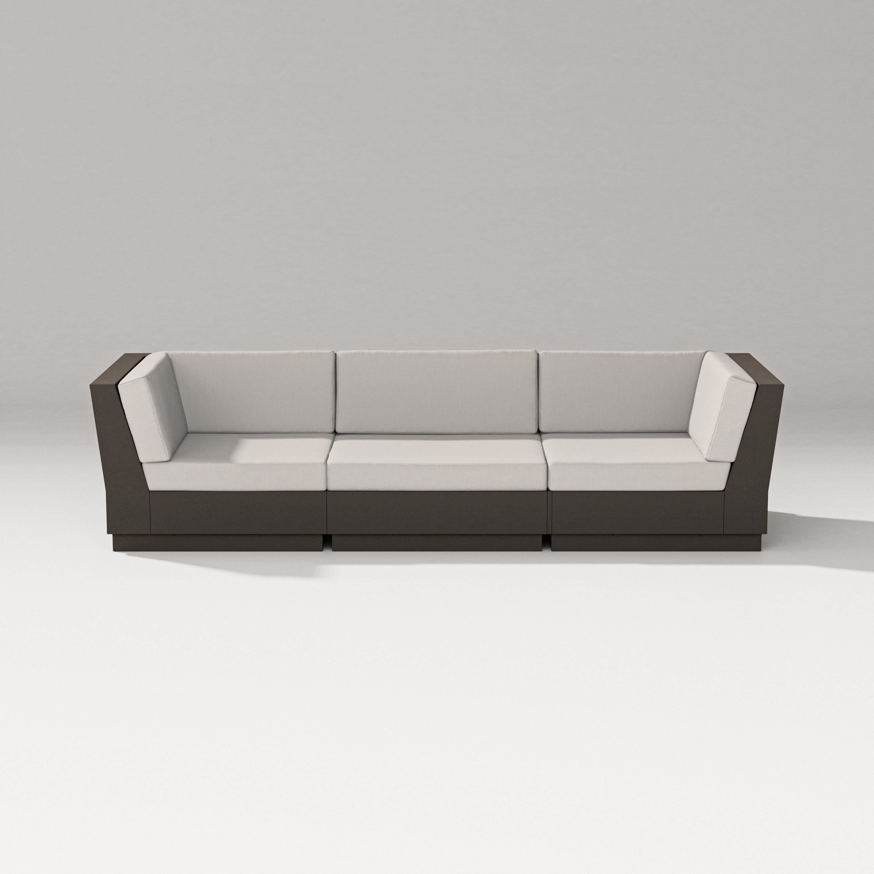 PW Designer Series Elevate Sofa Sectional in Vintage Coffee / Cast Ash