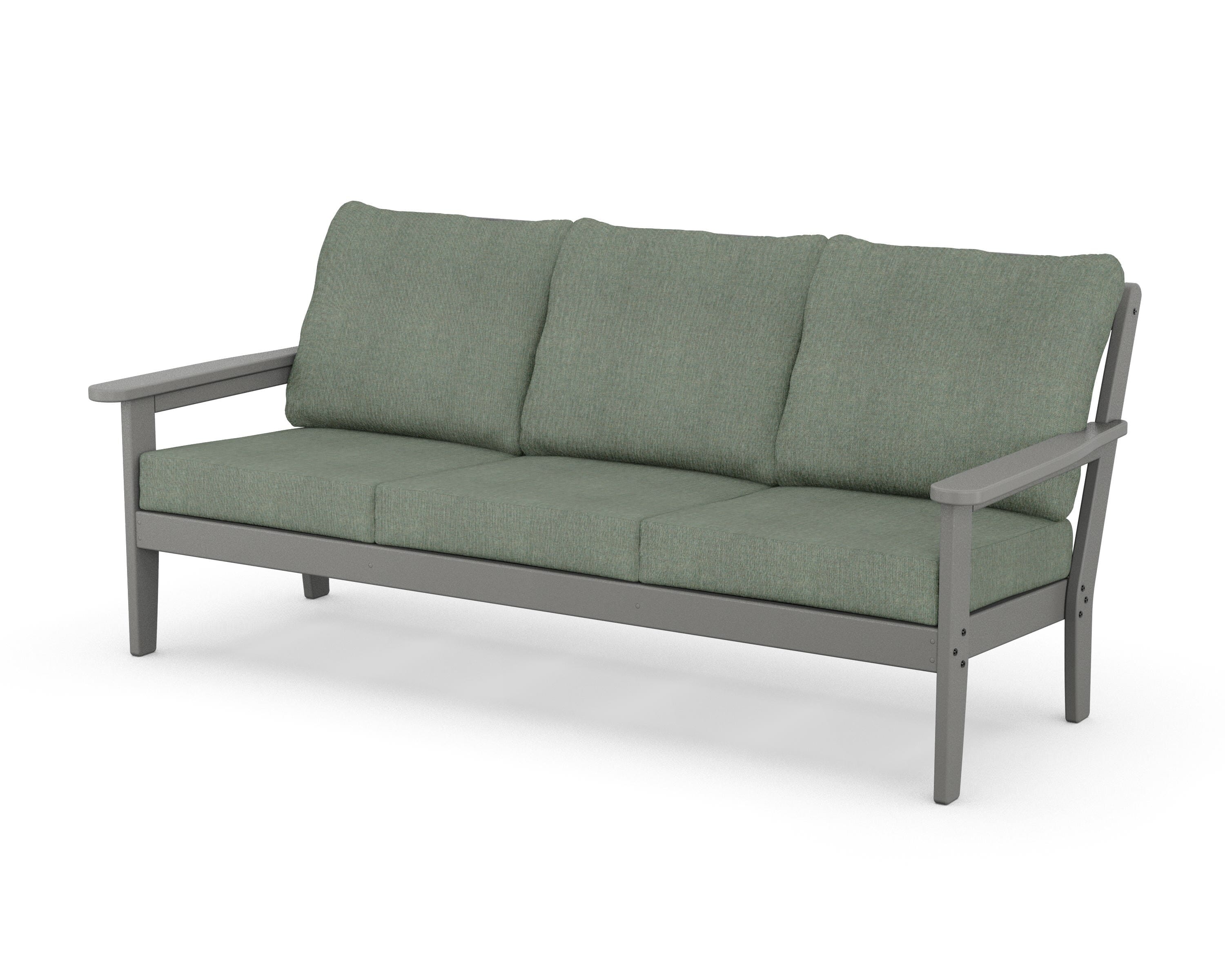 Country Living Cottage Deep Seating Sofa in Slate Grey / Cast Sage