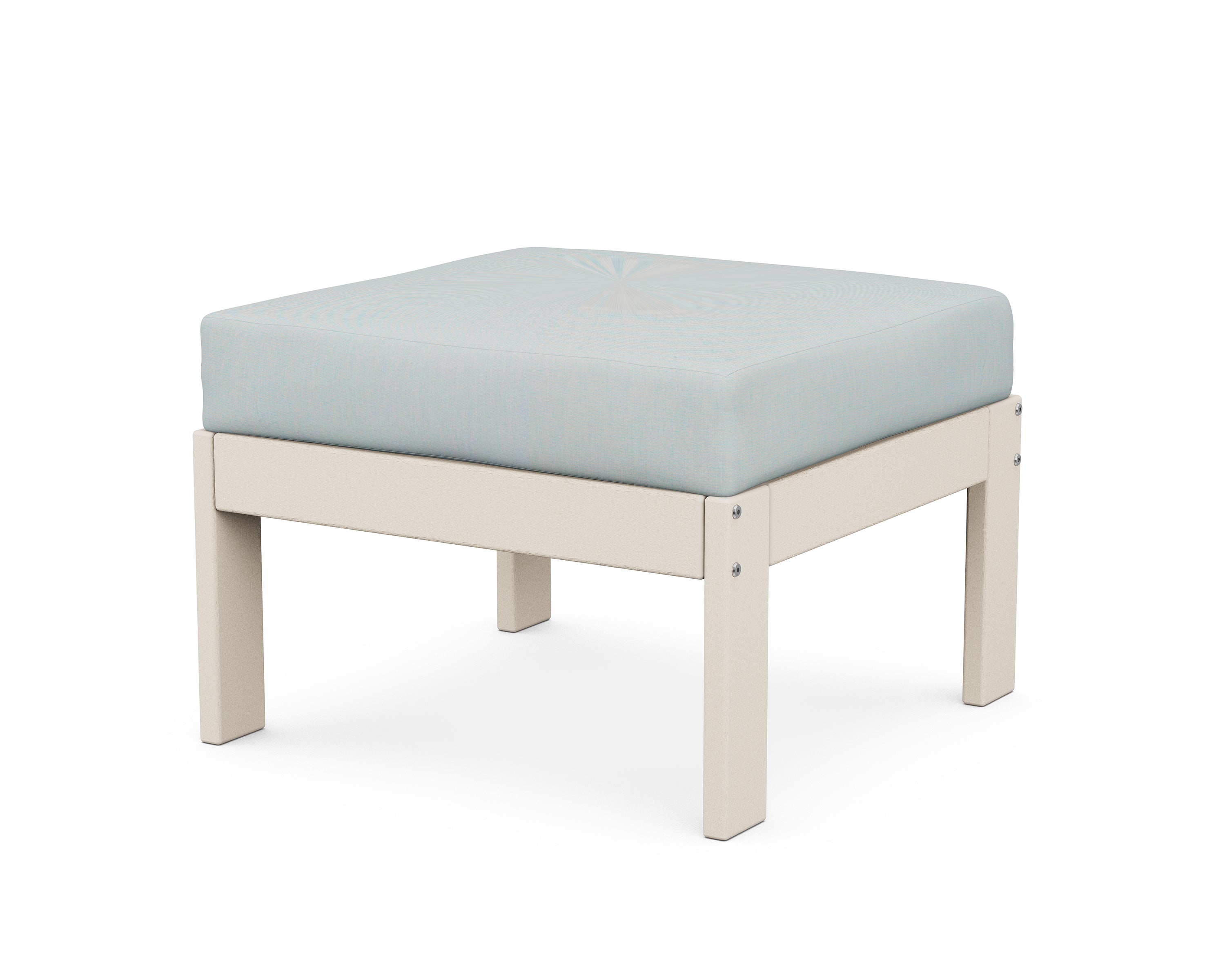 POLYWOOD® Vineyard Modular Ottoman in Sand / Spa