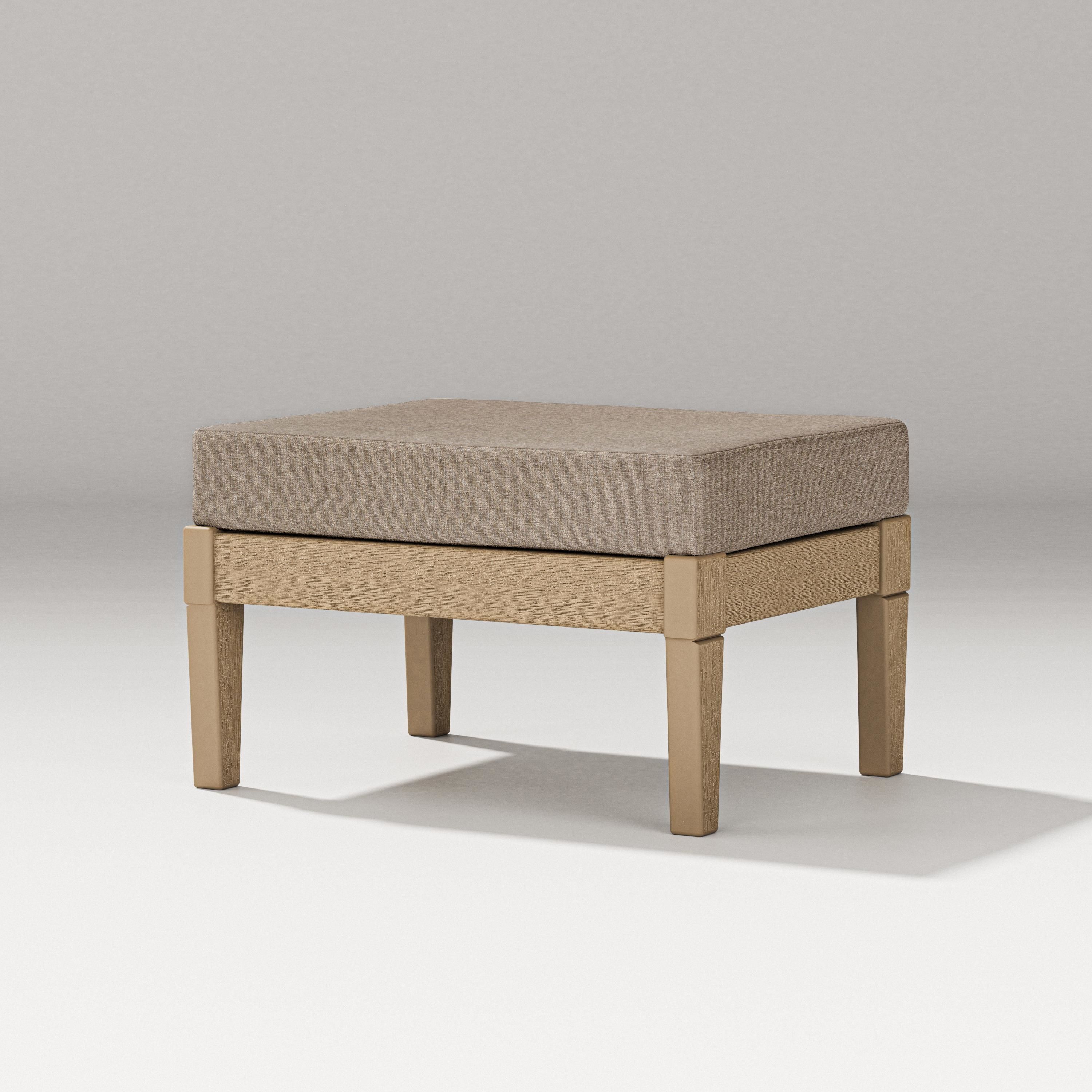 PW Designer Series Estate Lounge Ottoman in Vintage Sahara / Spiced Burlap