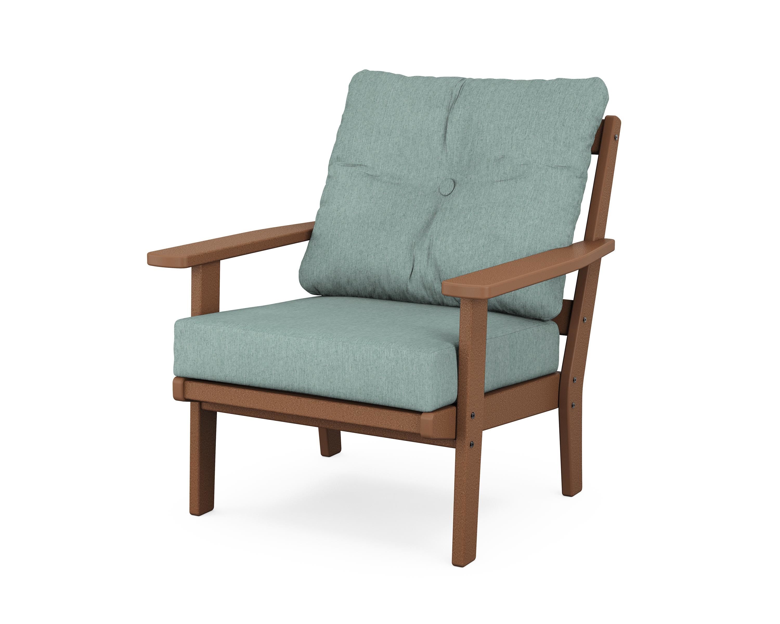 POLYWOOD® Oxford Deep Seating Chair in Teak / Glacier Spa