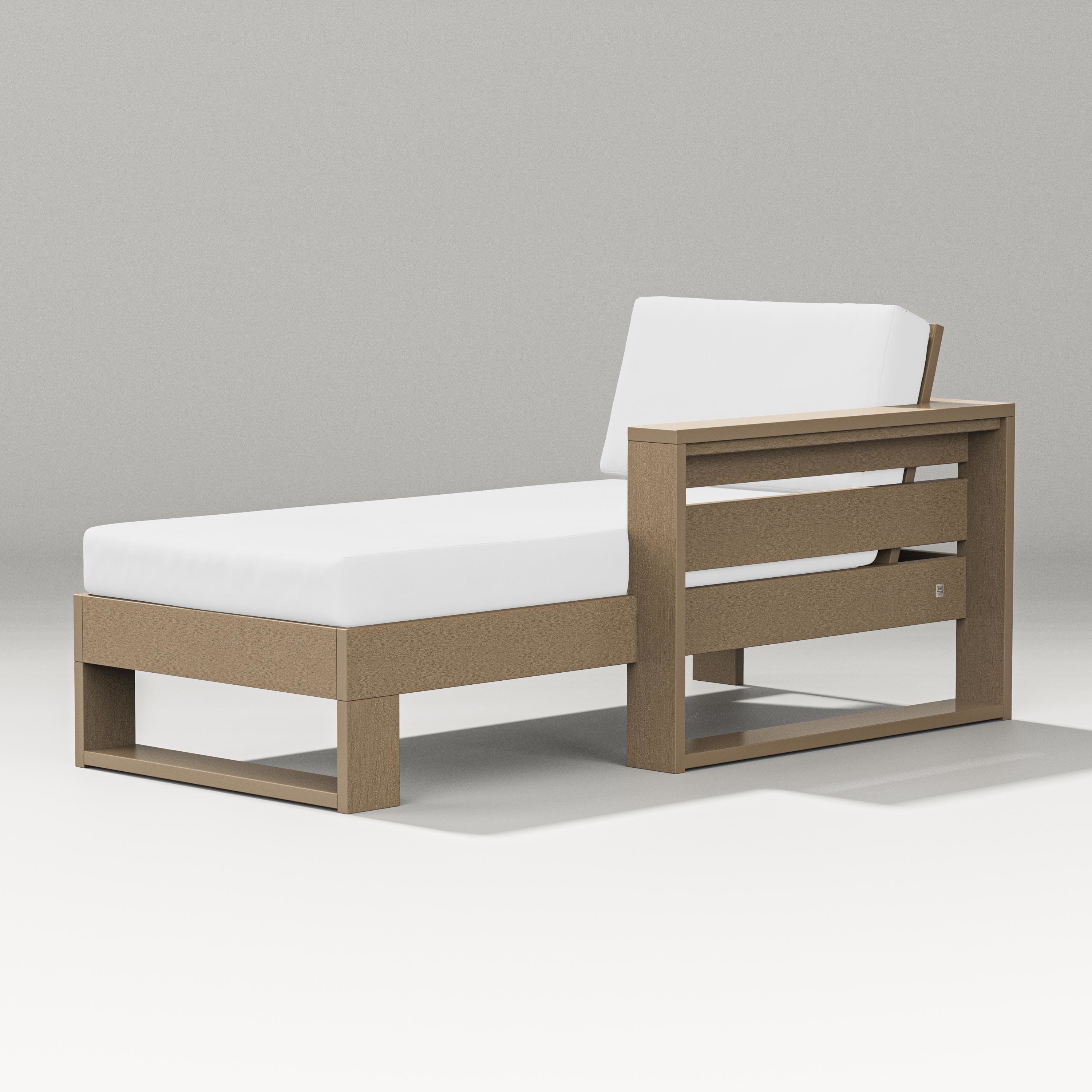 PW Designer Series Latitude Modular Right Arm Chaise in Vintage Sahara / Natural