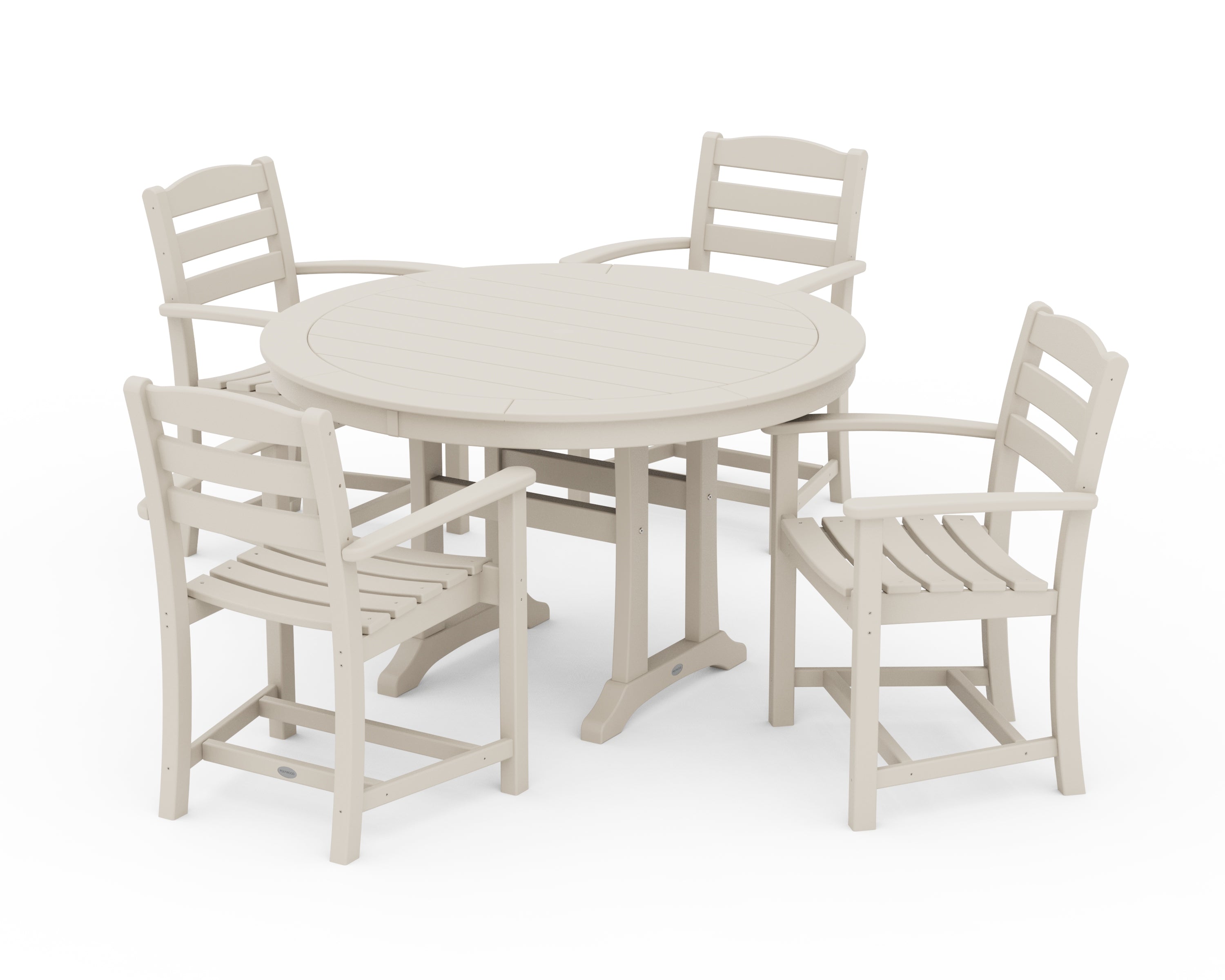 POLYWOOD® La Casa Café 5-Piece Arm Chair Dining Set in Sand