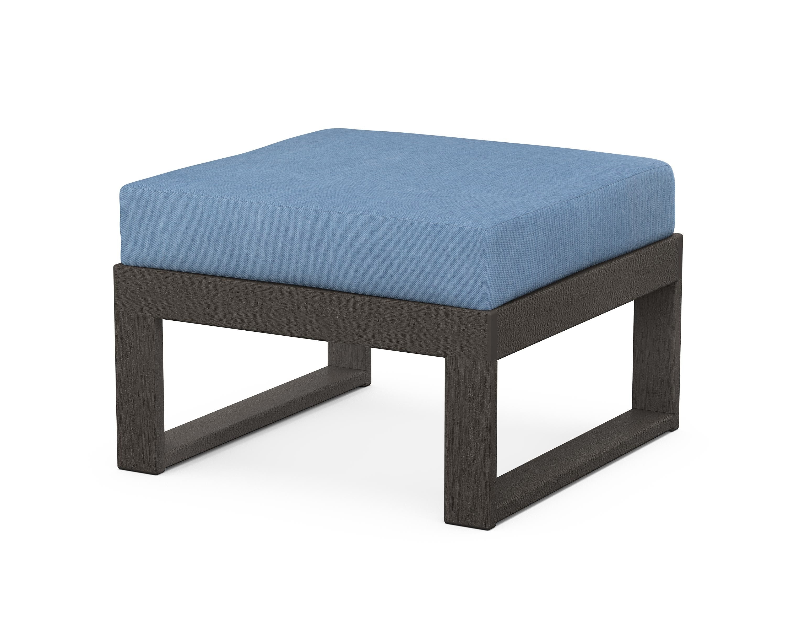 Unbranded Modular Ottoman - Modern in Vintage Coffee / Sky Blue