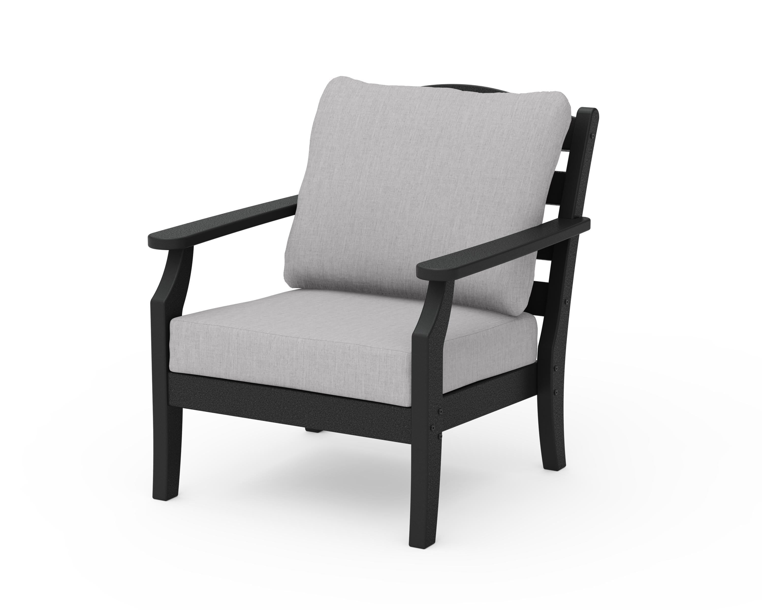 Draper James™ by POLYWOOD® Savannah Deep Seating Chair in Black / Granite