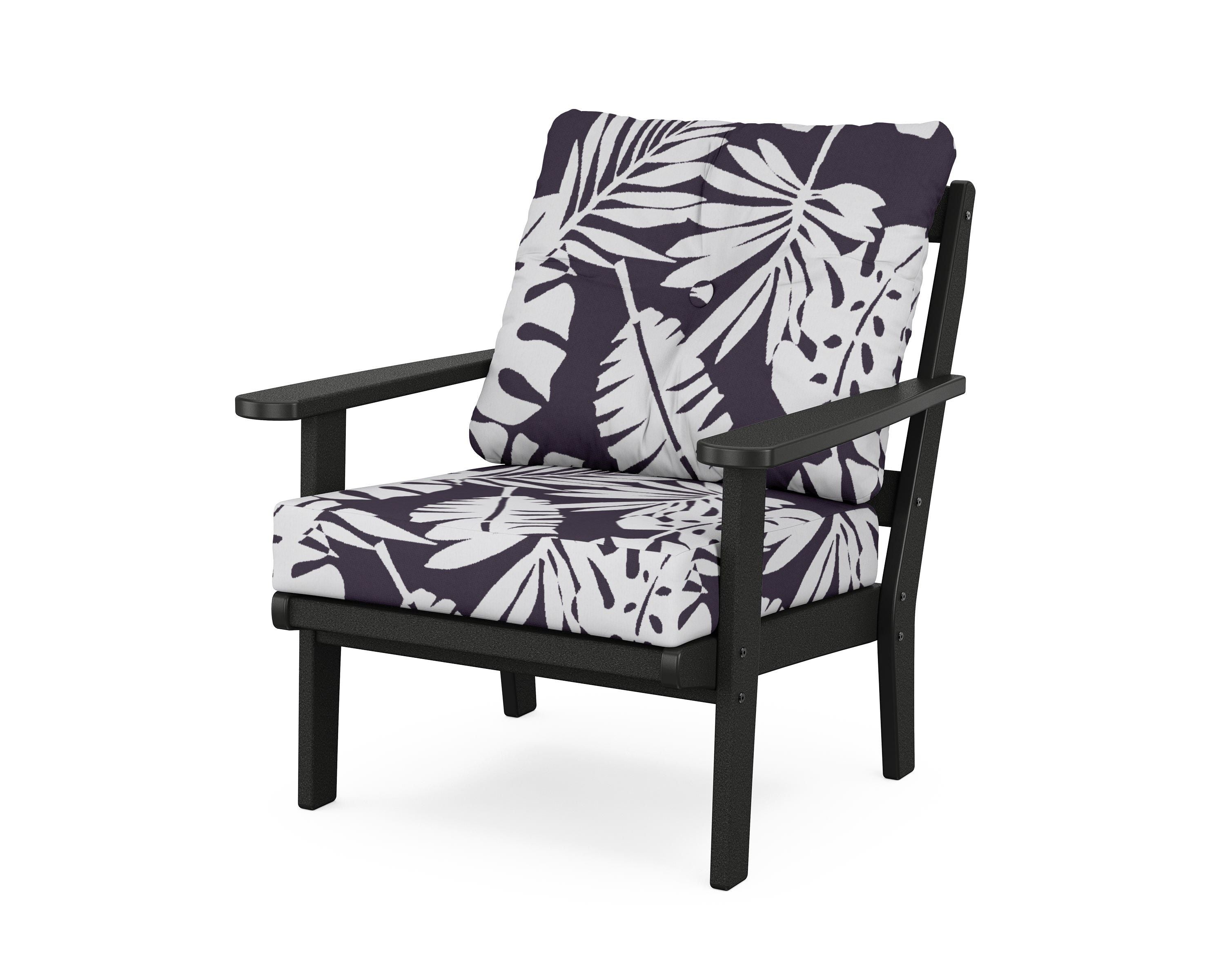 POLYWOOD® Mission Deep Seating Chair in Black / Leaf Navy