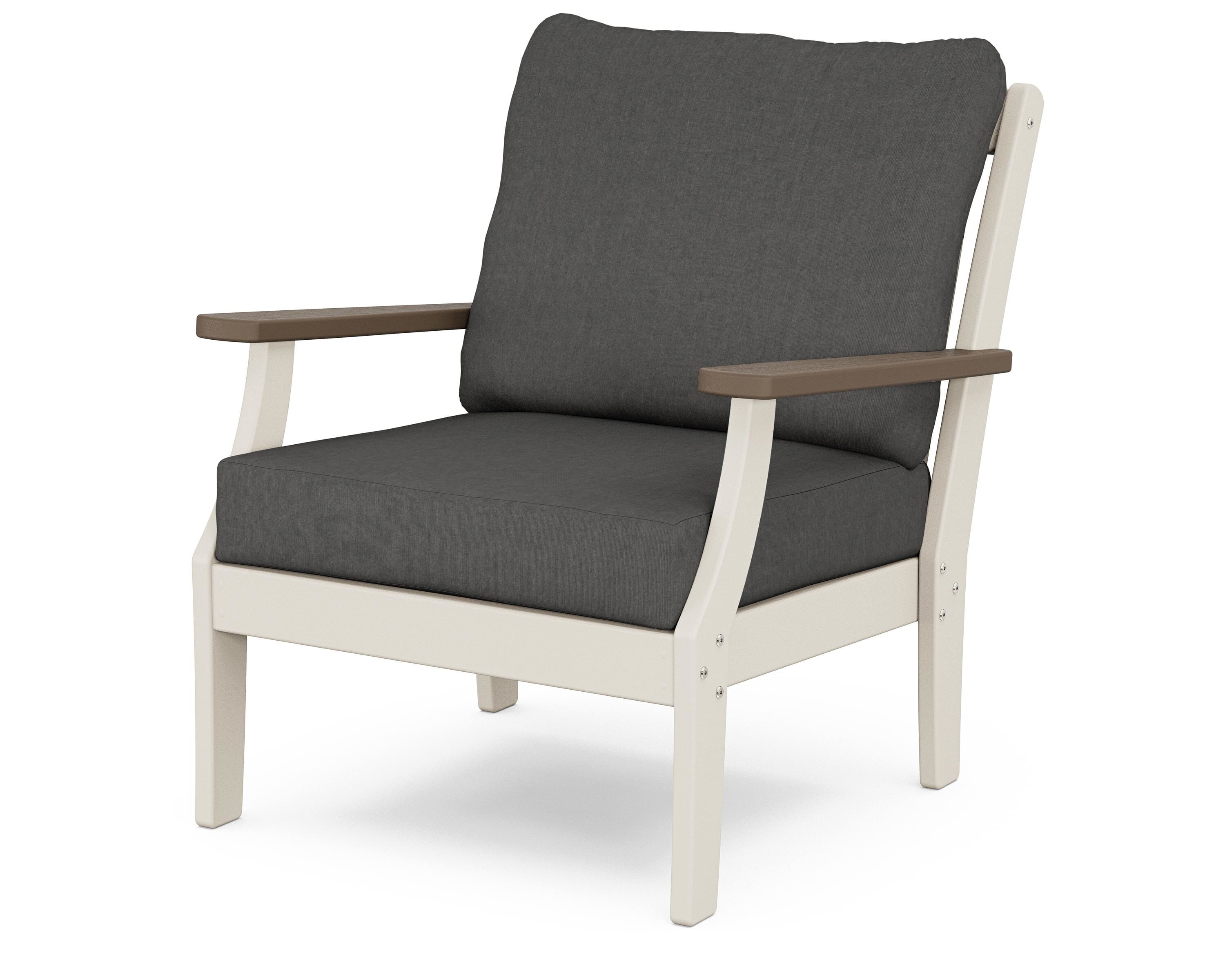 POLYWOOD® Braxton Deep Seating Chair in Sand / Kona / Spectrum Carbon