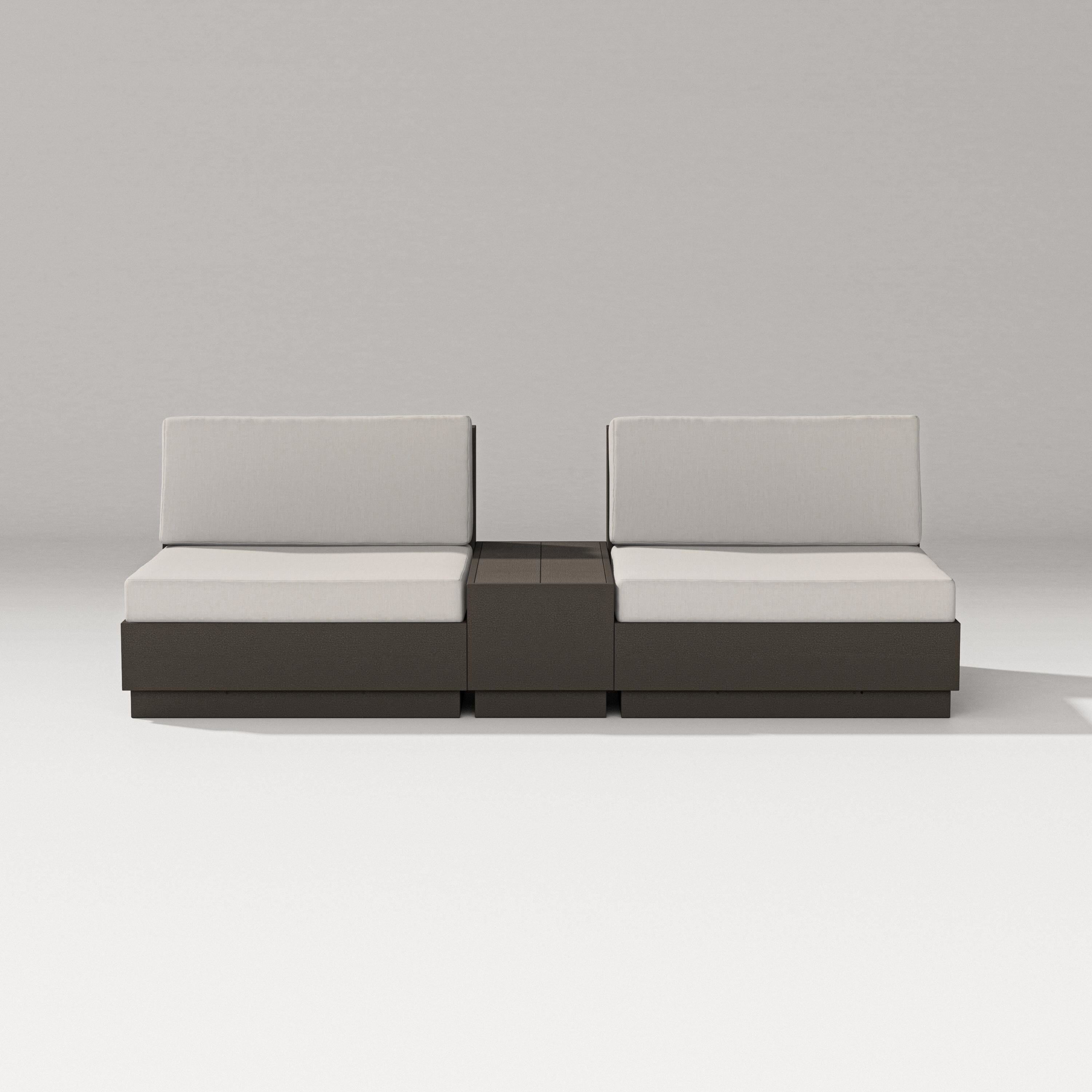 PW Designer Series Elevate Lounge Chair Set in Vintage Coffee / Cast Ash