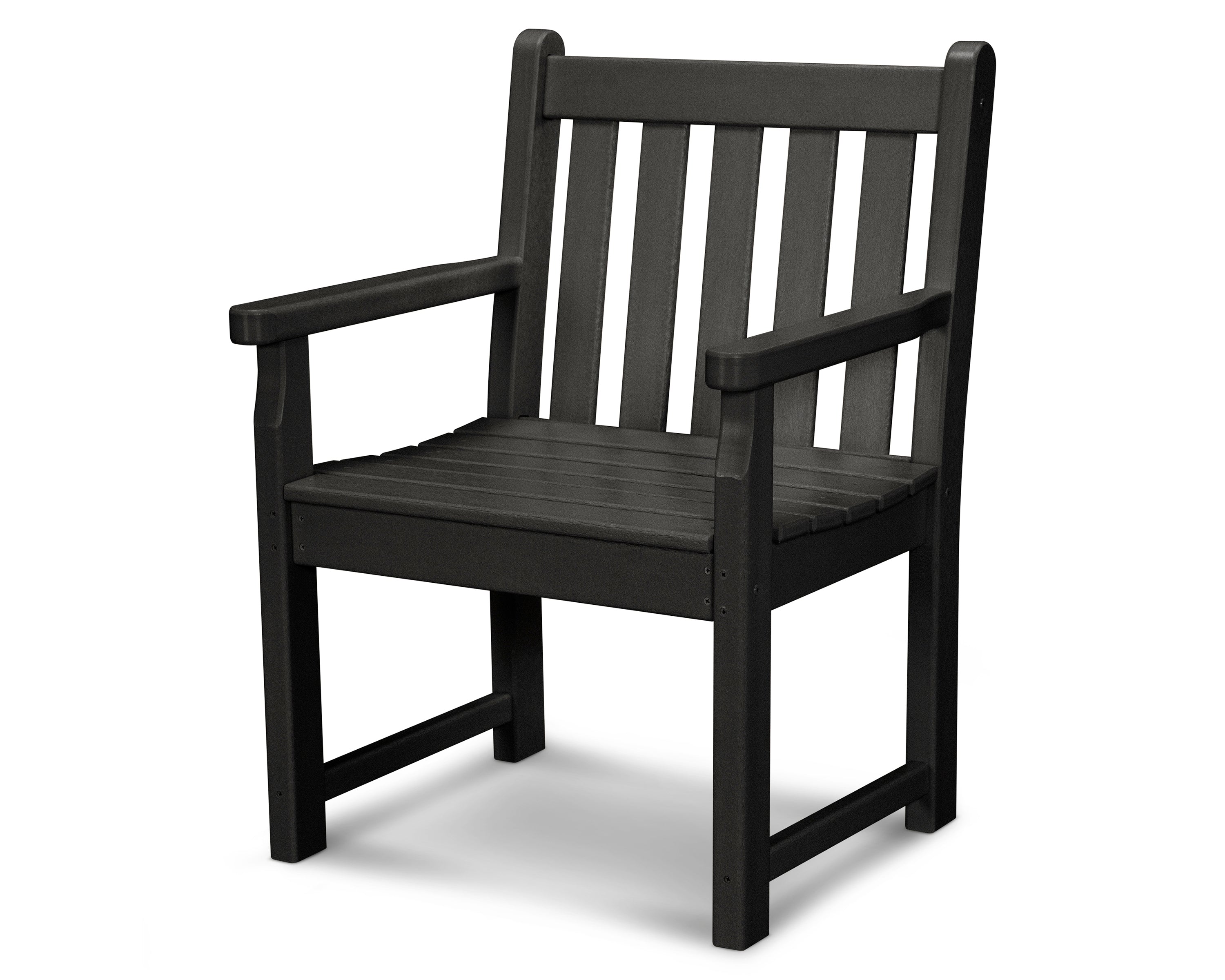 POLYWOOD® Traditional Garden Arm Chair in Black