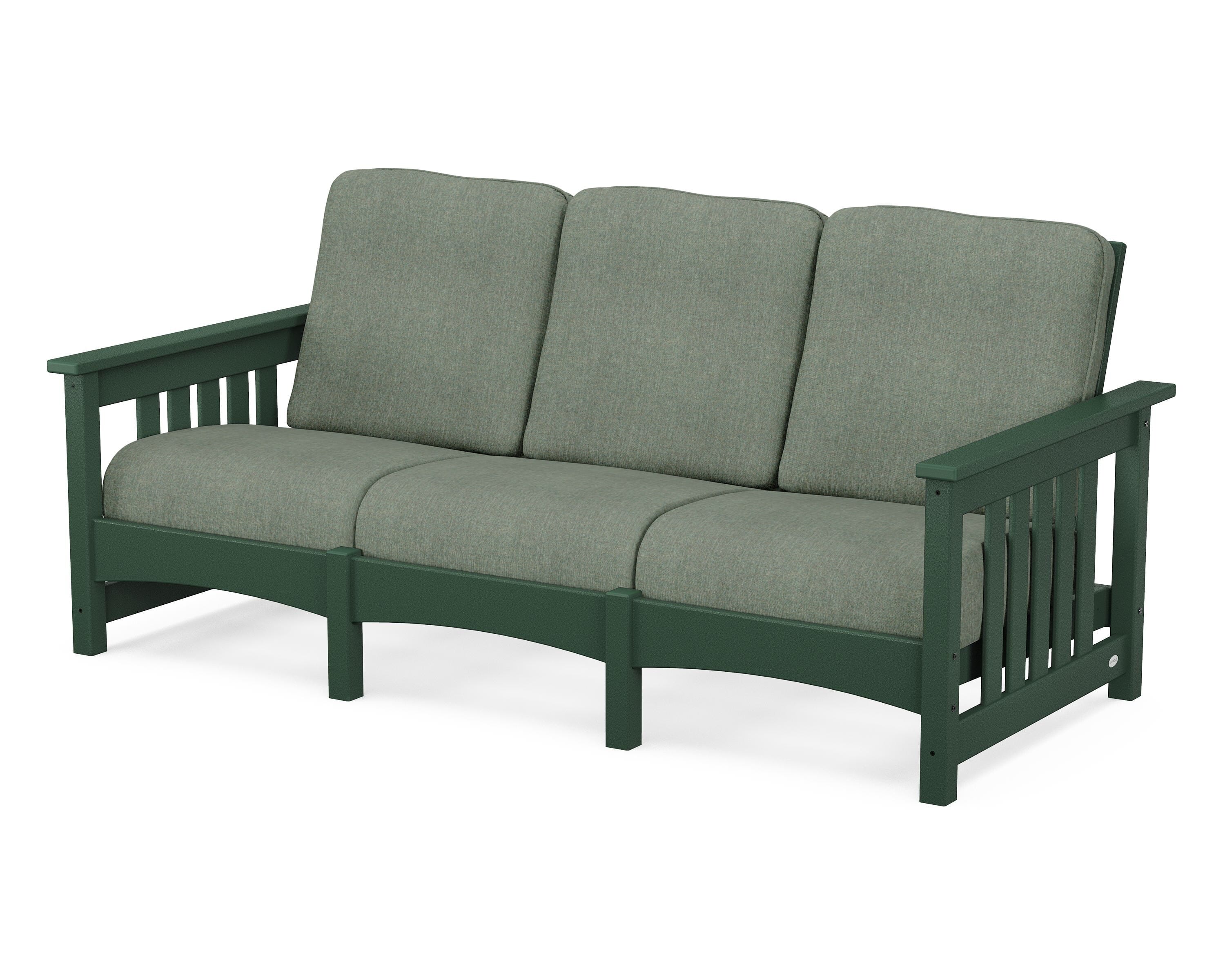 POLYWOOD® Club Mission Sofa in Green / Cast Sage