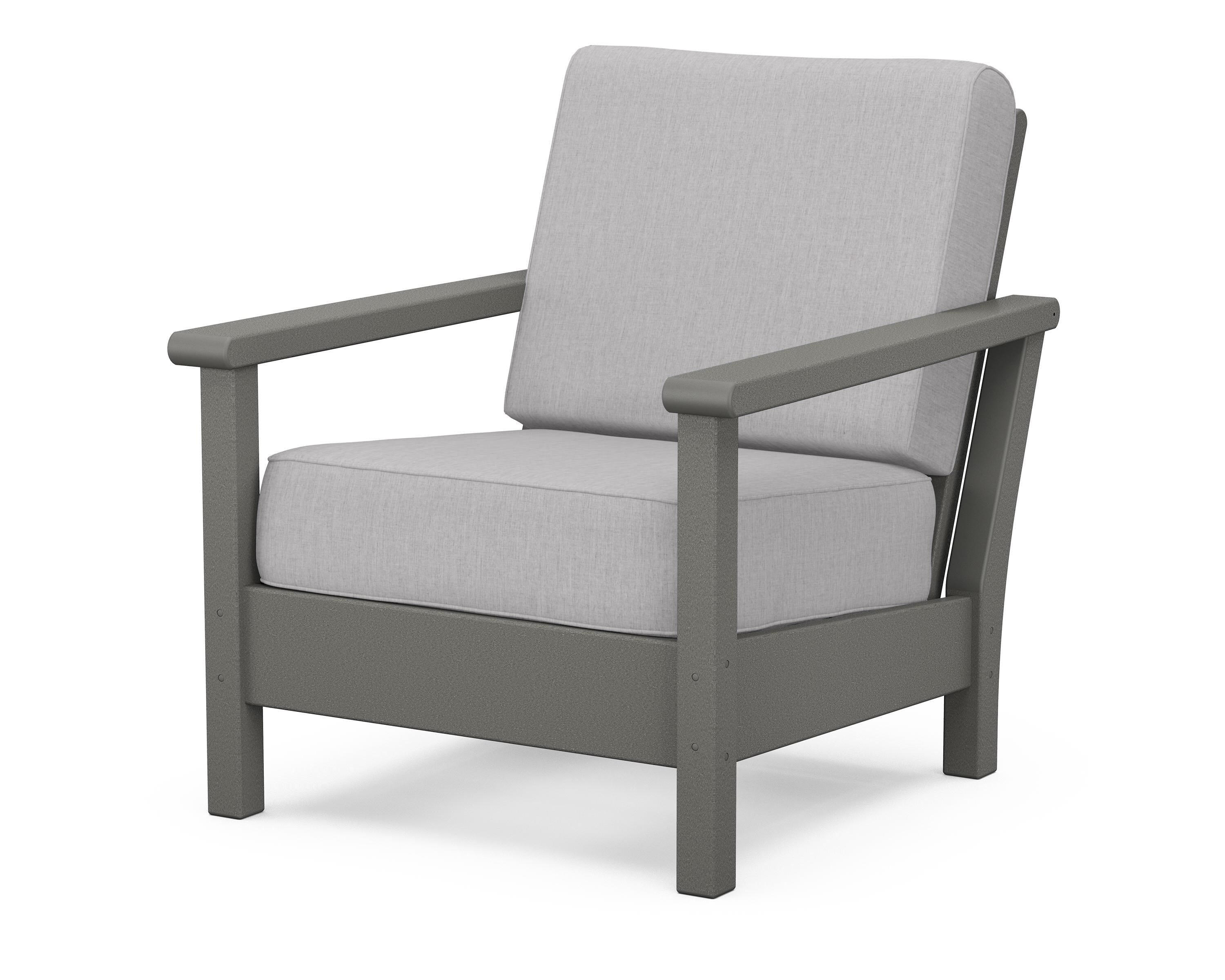 POLYWOOD® Harbour Deep Seating Chair in Slate Grey / Granite