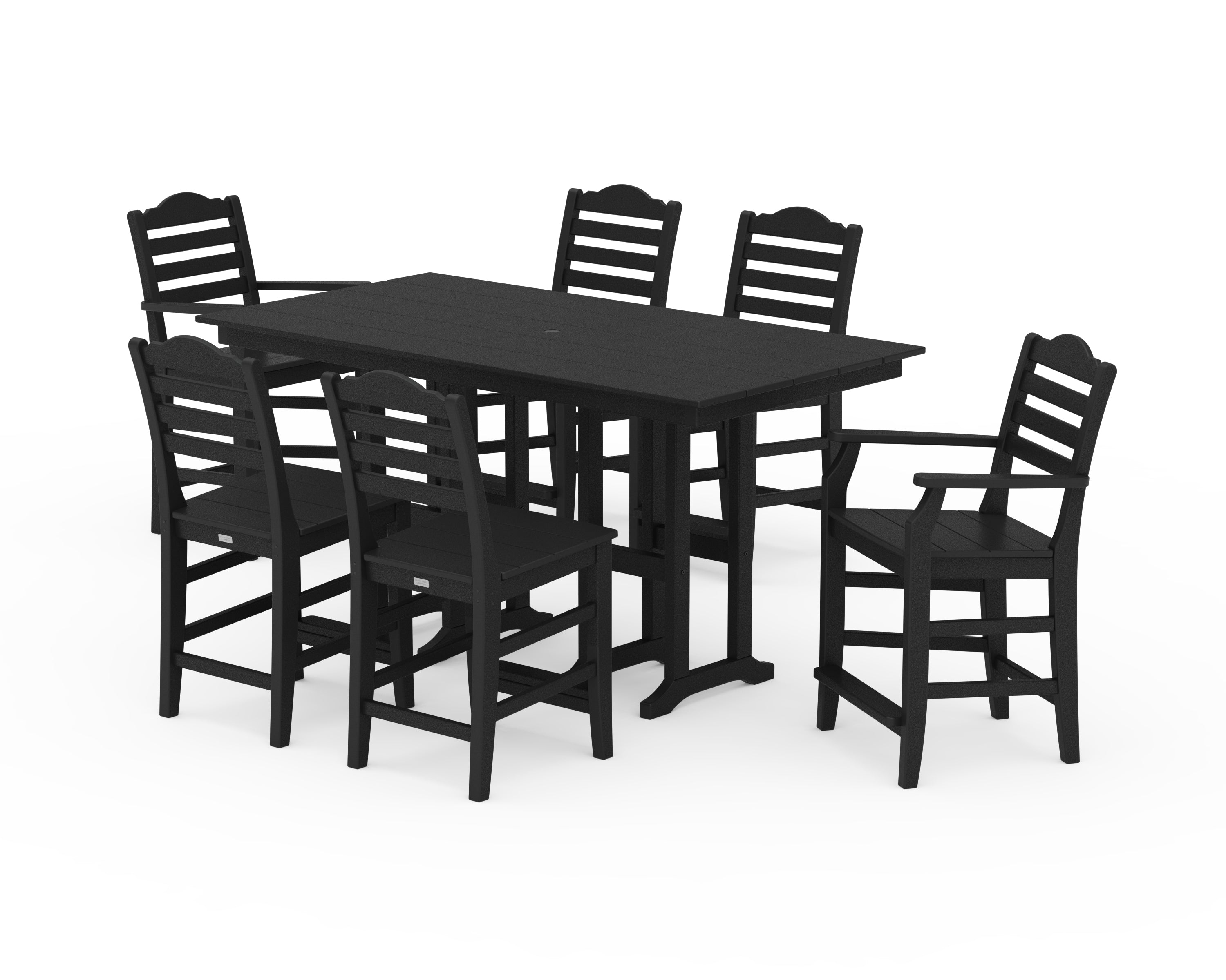 Draper James™ by POLYWOOD® Savannah 7-Piece Farmhouse Counter Set in Black
