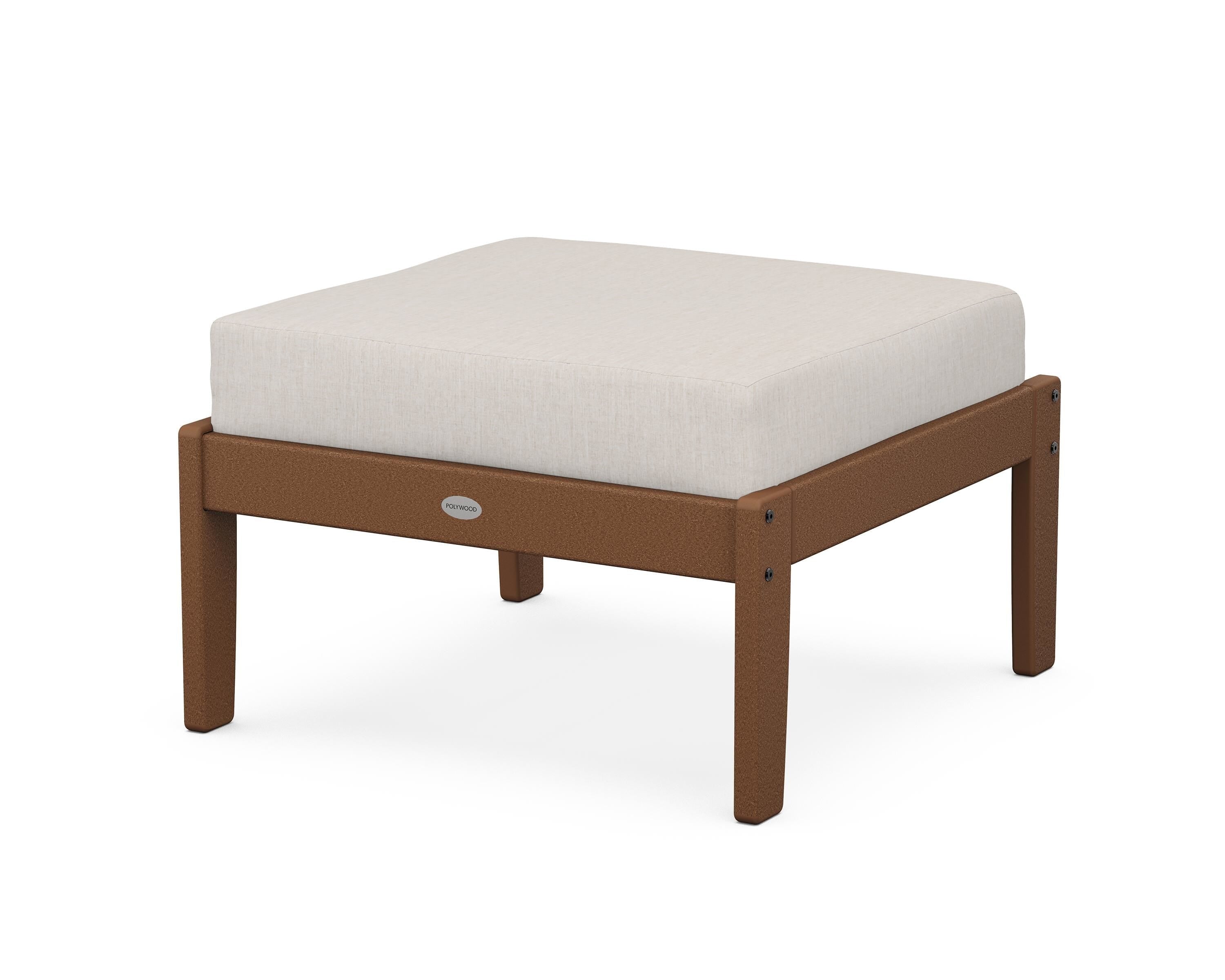 POLYWOOD® Braxton Deep Seating Ottoman in Teak / Cast Ash