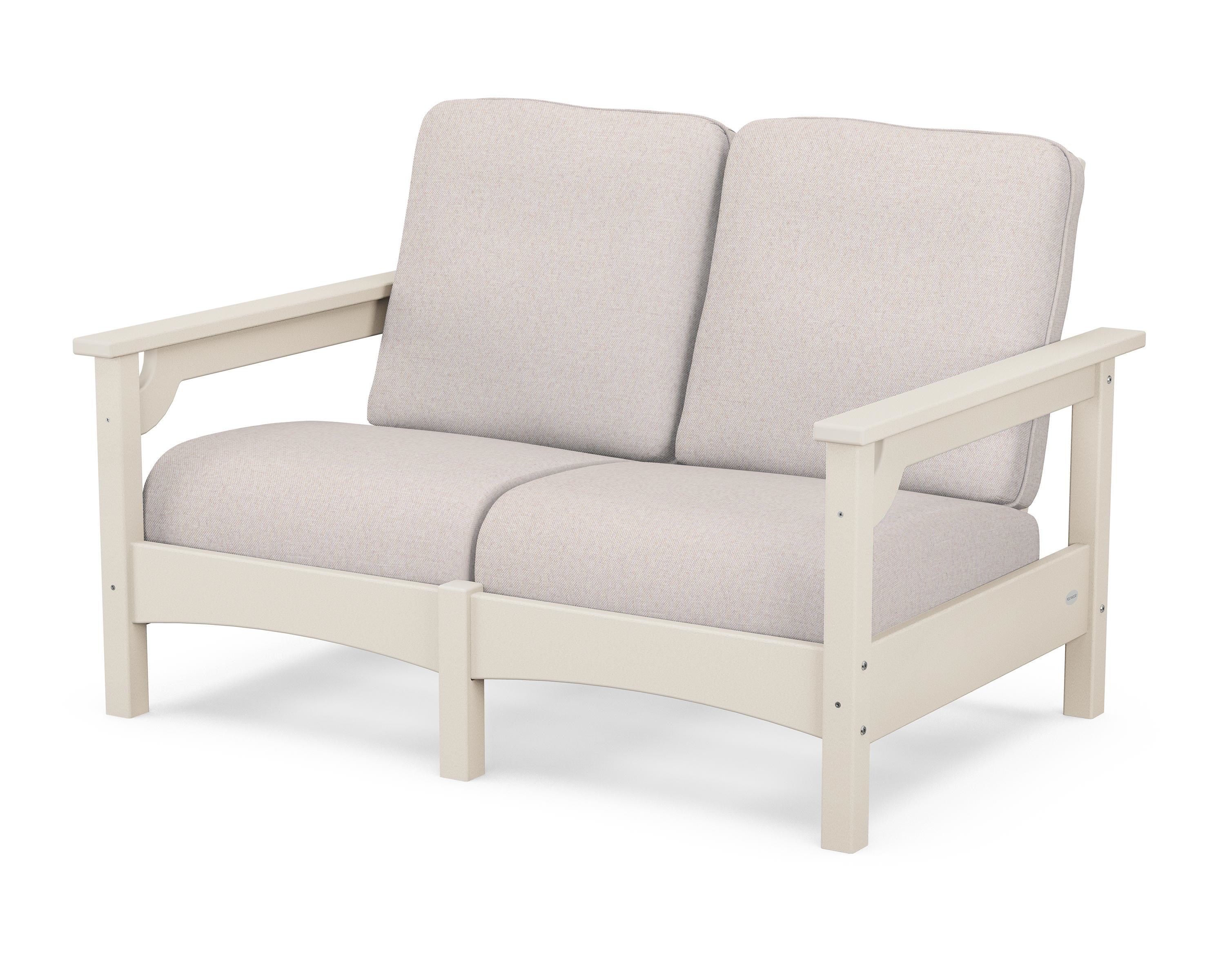 POLYWOOD® Club Loveseat in Sand / Dune Burlap