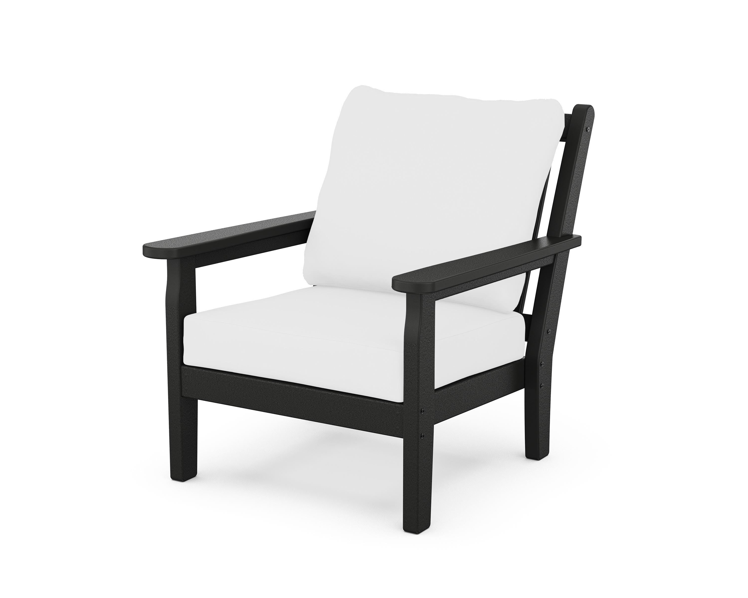 POLYWOOD® Chippendale Deep Seating Chair in Black / Natural
