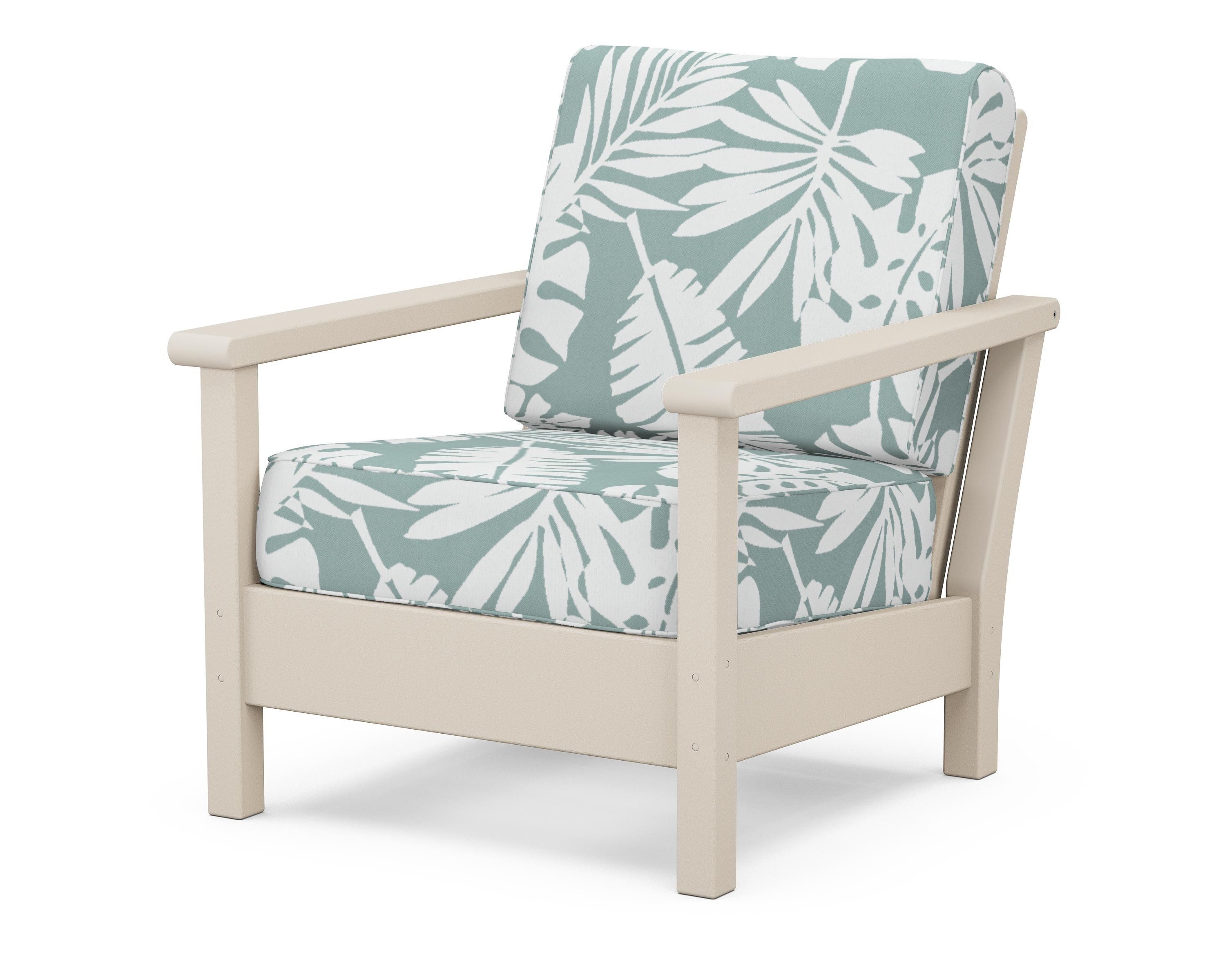 POLYWOOD® Harbour Deep Seating Chair in Sand / Leaf Glacier Spa