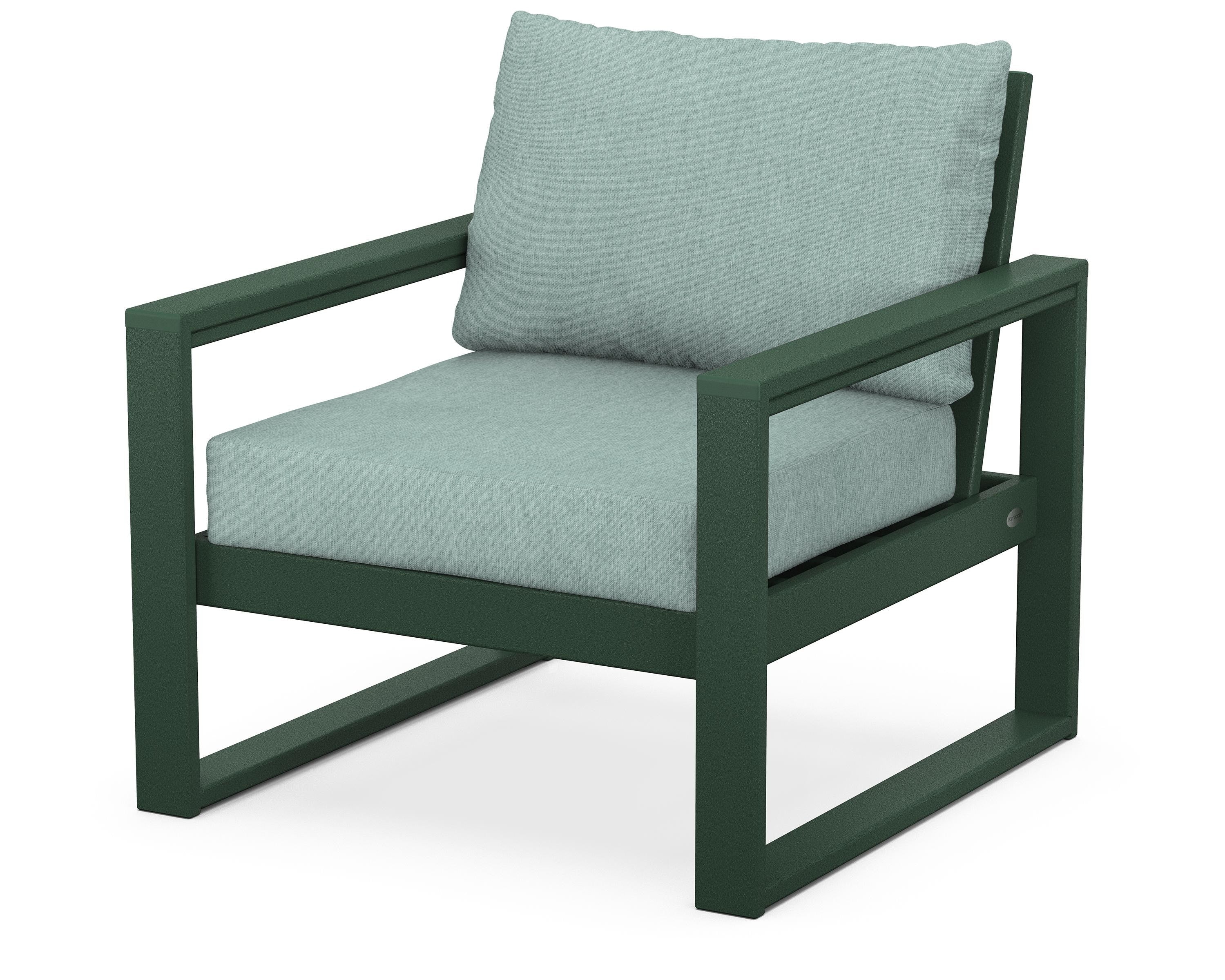 POLYWOOD® EDGE Club Chair in Green / Glacier Spa