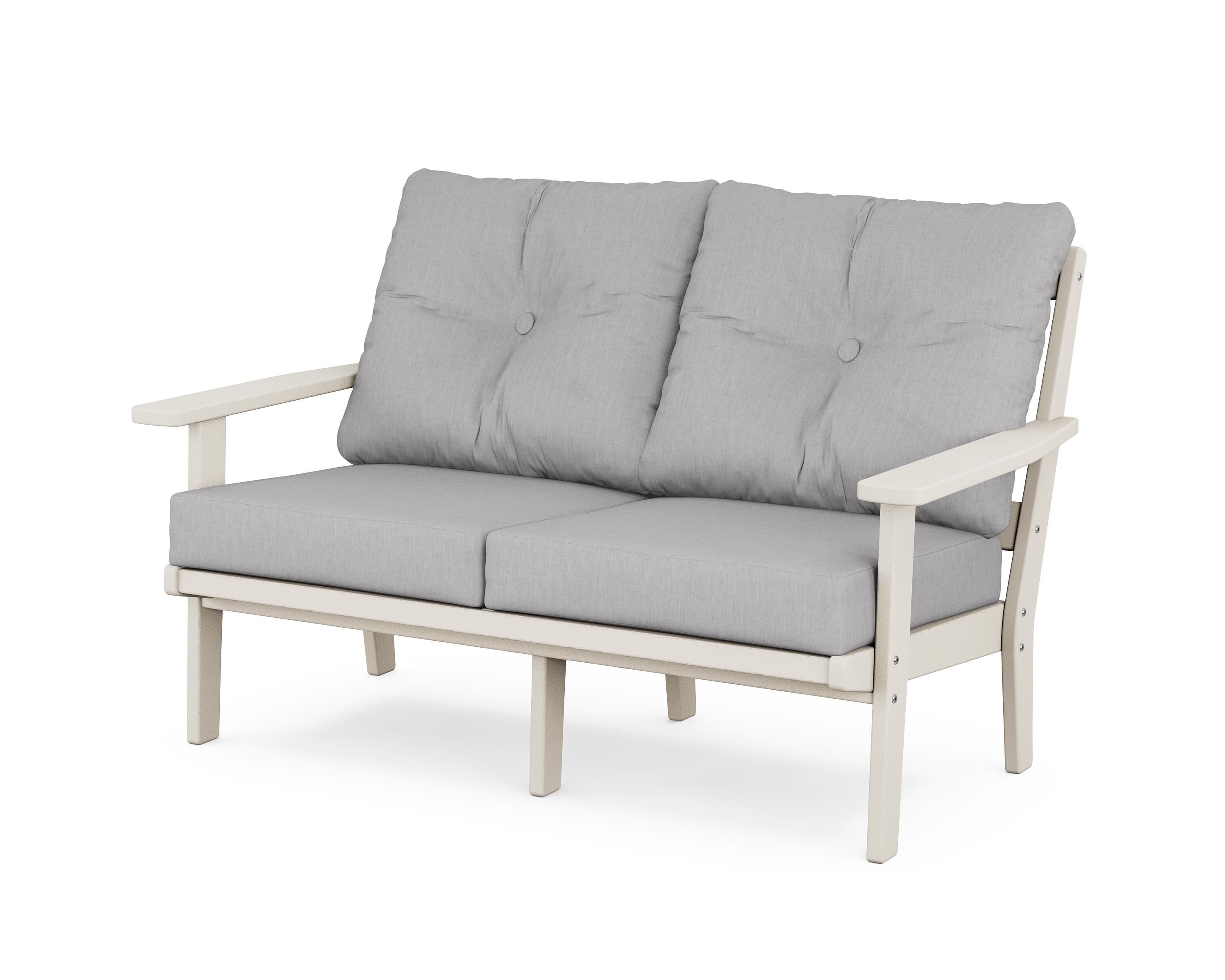 POLYWOOD® Prairie Deep Seating Loveseat in Sand / Granite