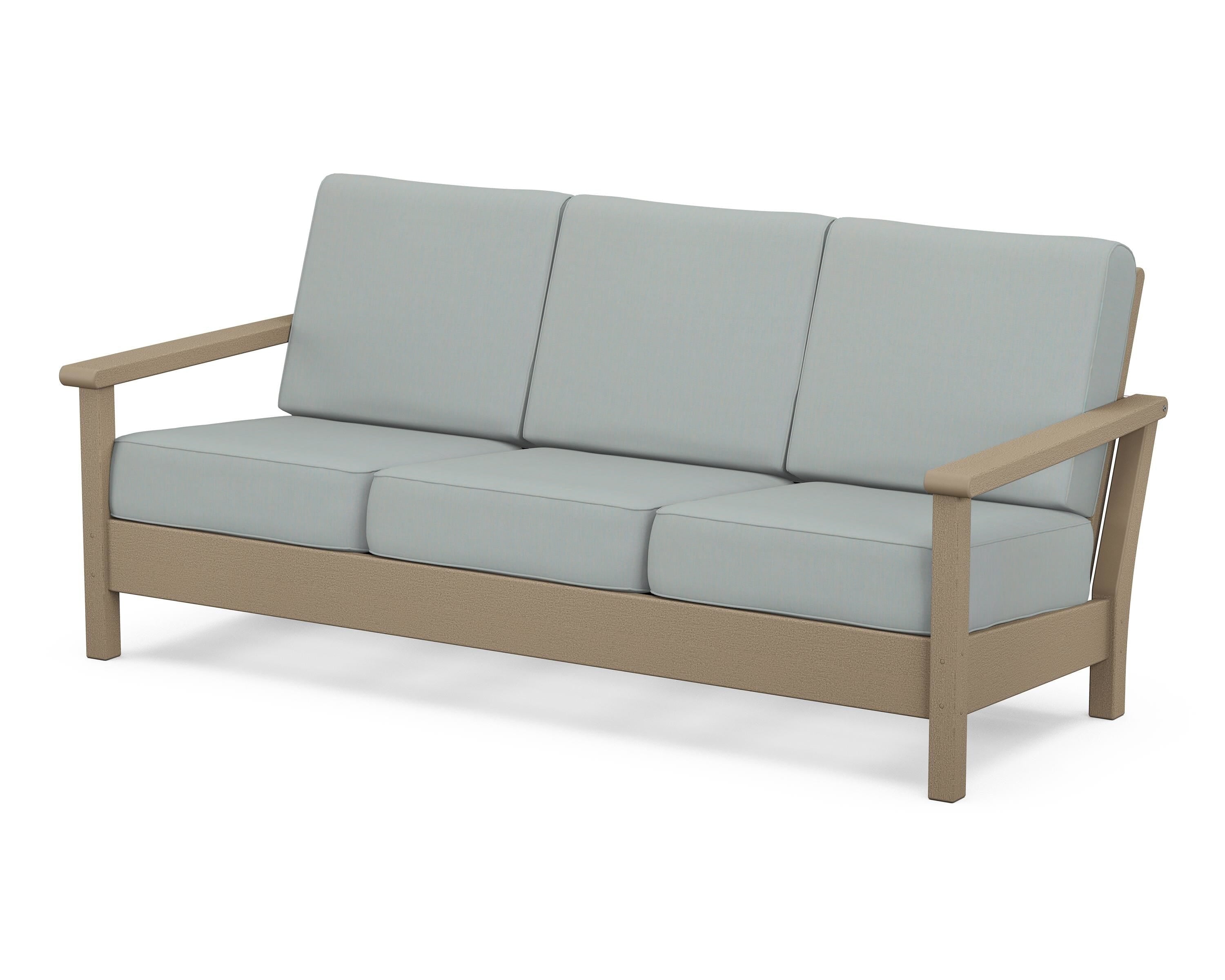 POLYWOOD® Harbour Deep Seating Sofa in Vintage Sahara / Spa