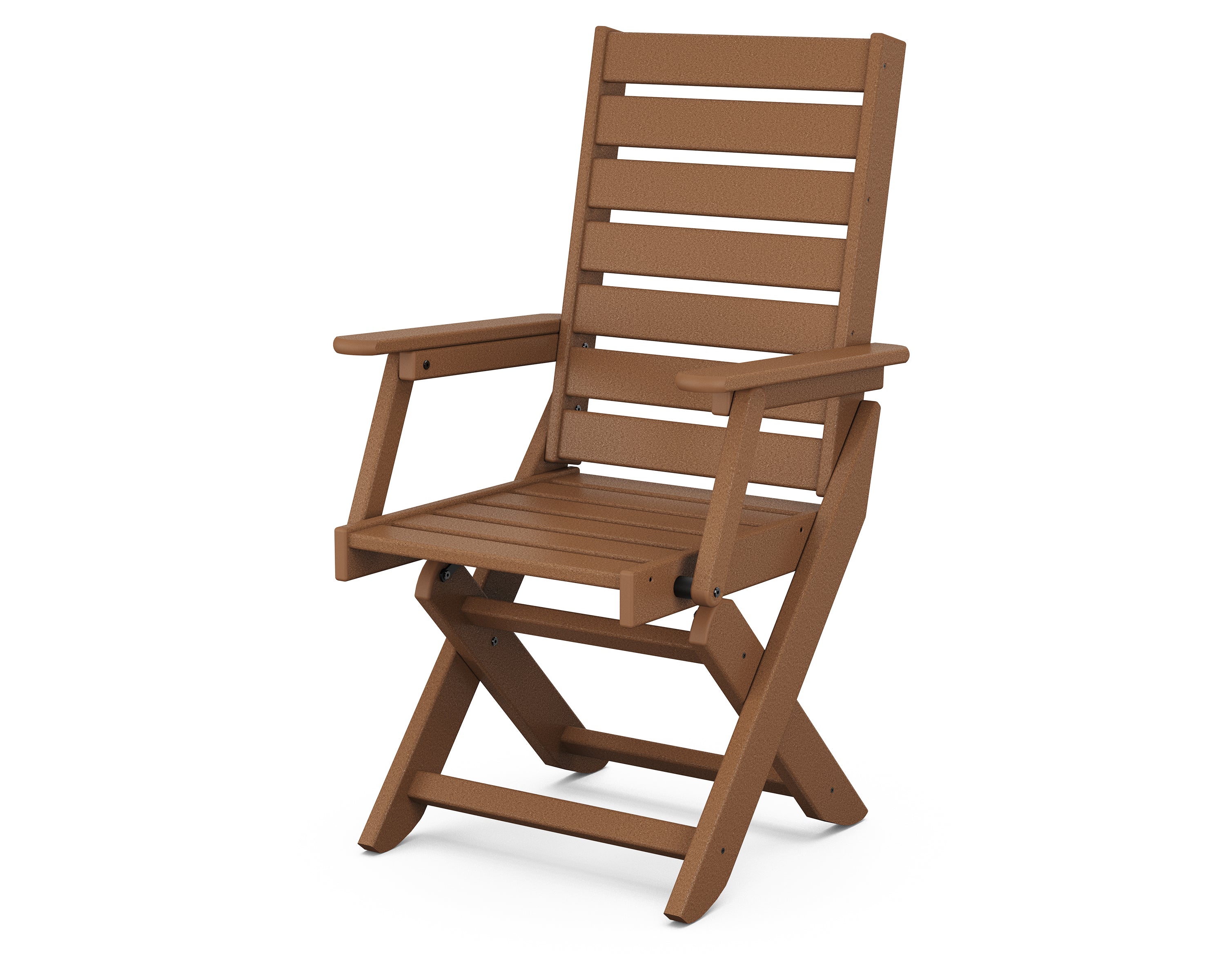 POLYWOOD® Captain Folding Dining Chair in Teak