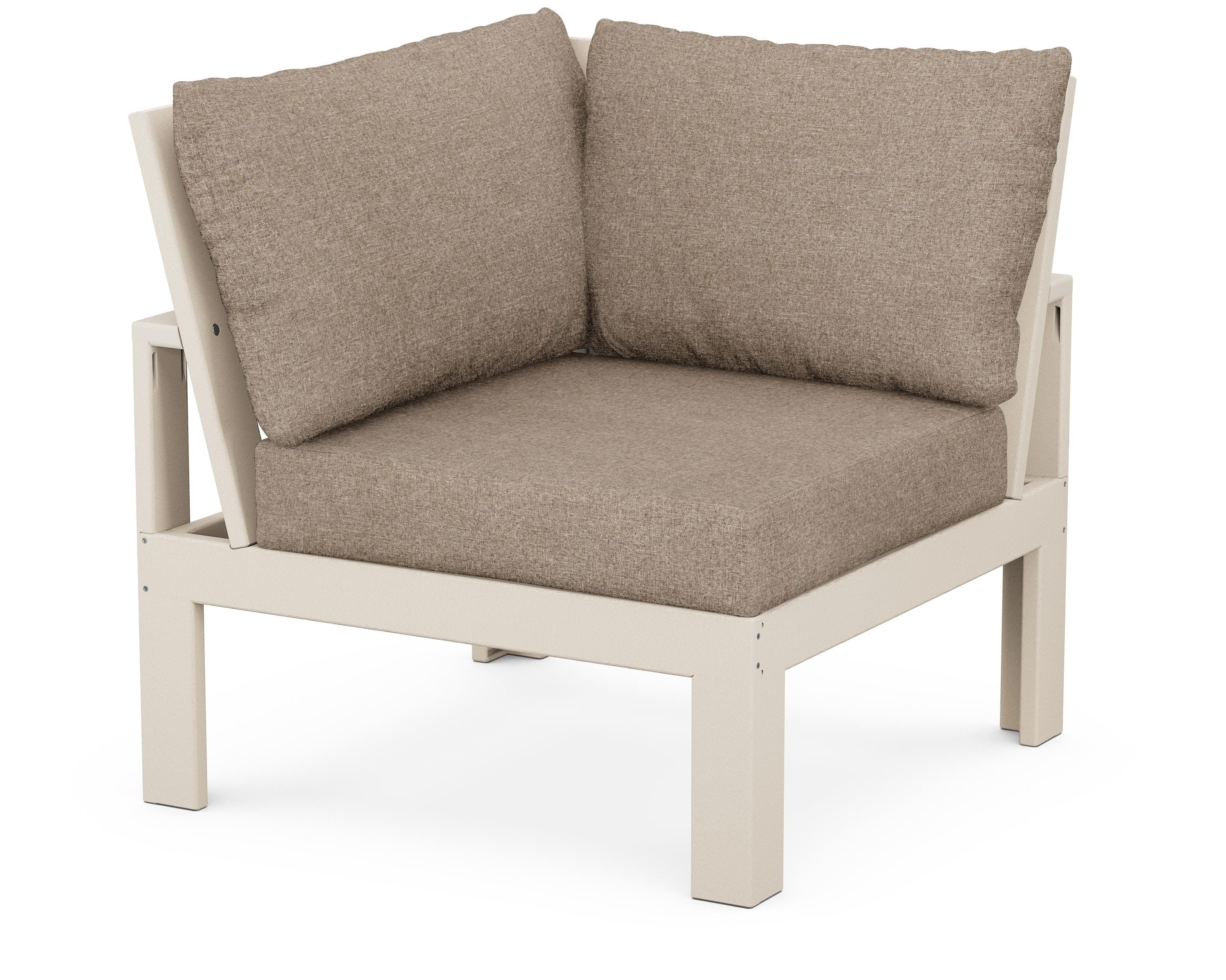 Unbranded Modular Corner Chair in Sand / Spiced Burlap