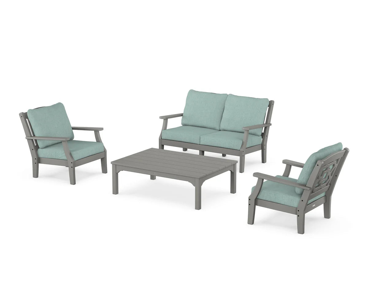 Chinoiserie 4-Piece Deep Seating Set with Loveseat