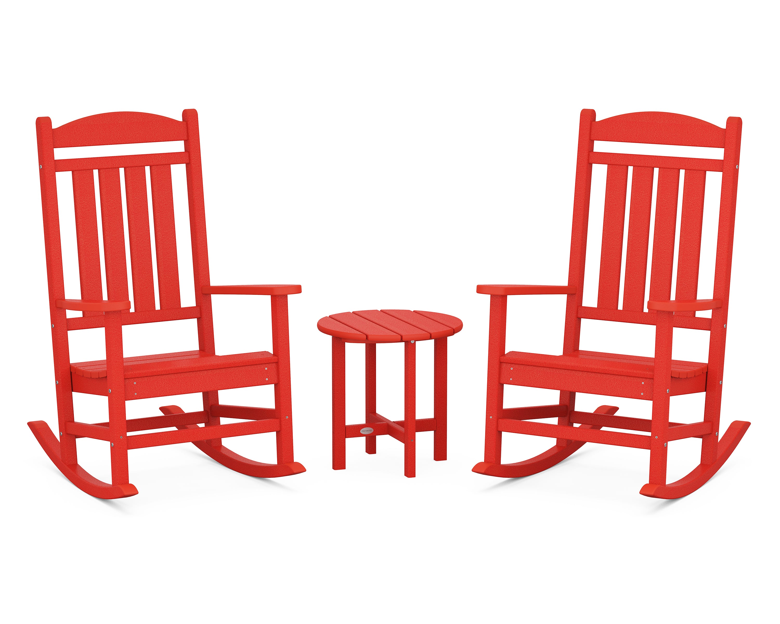 POLYWOOD® Presidential 3-Piece Rocker Set in Sunset Red
