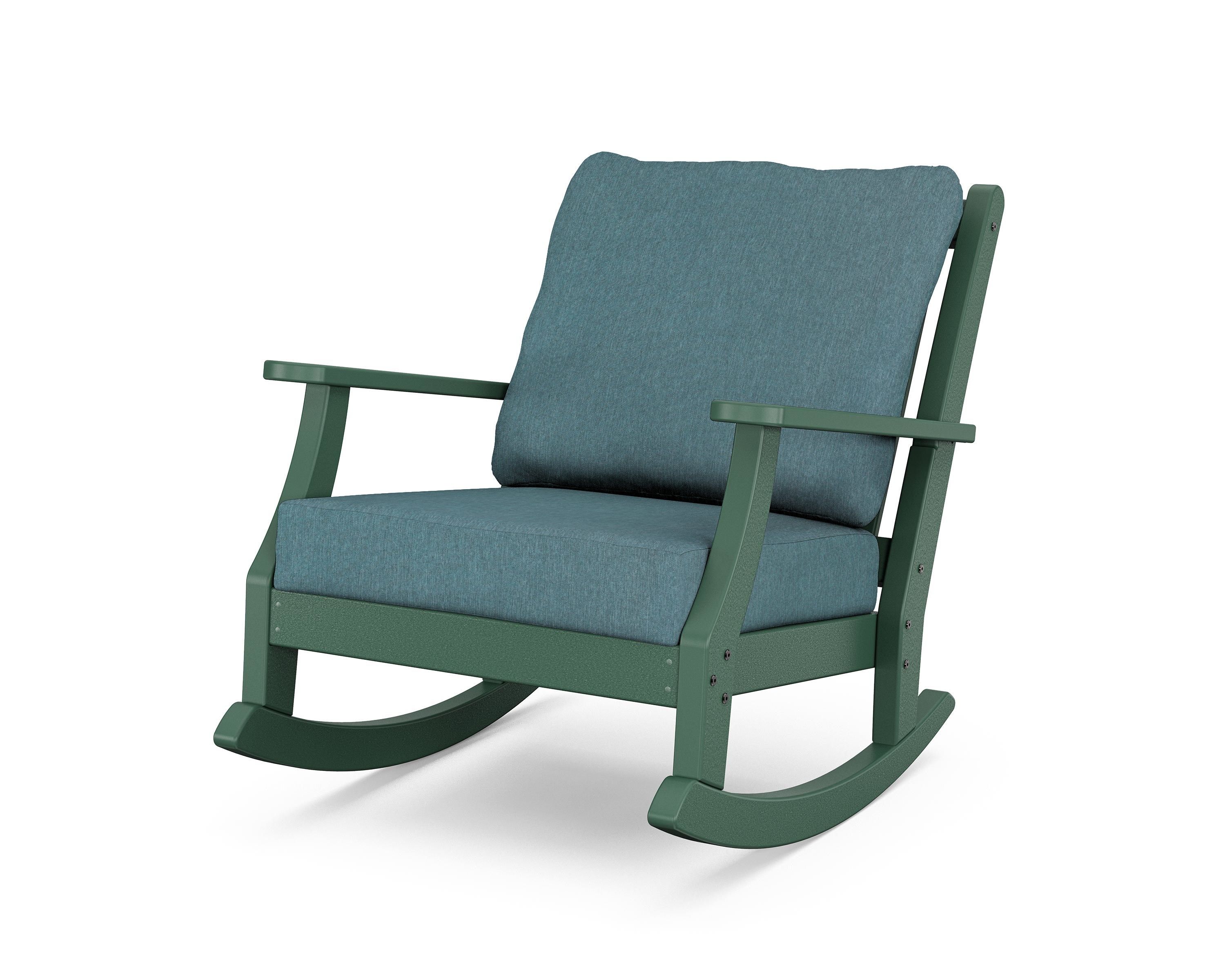 Country Living Wovendale Deep Seating Rocking Chair in Green / Ocean Teal