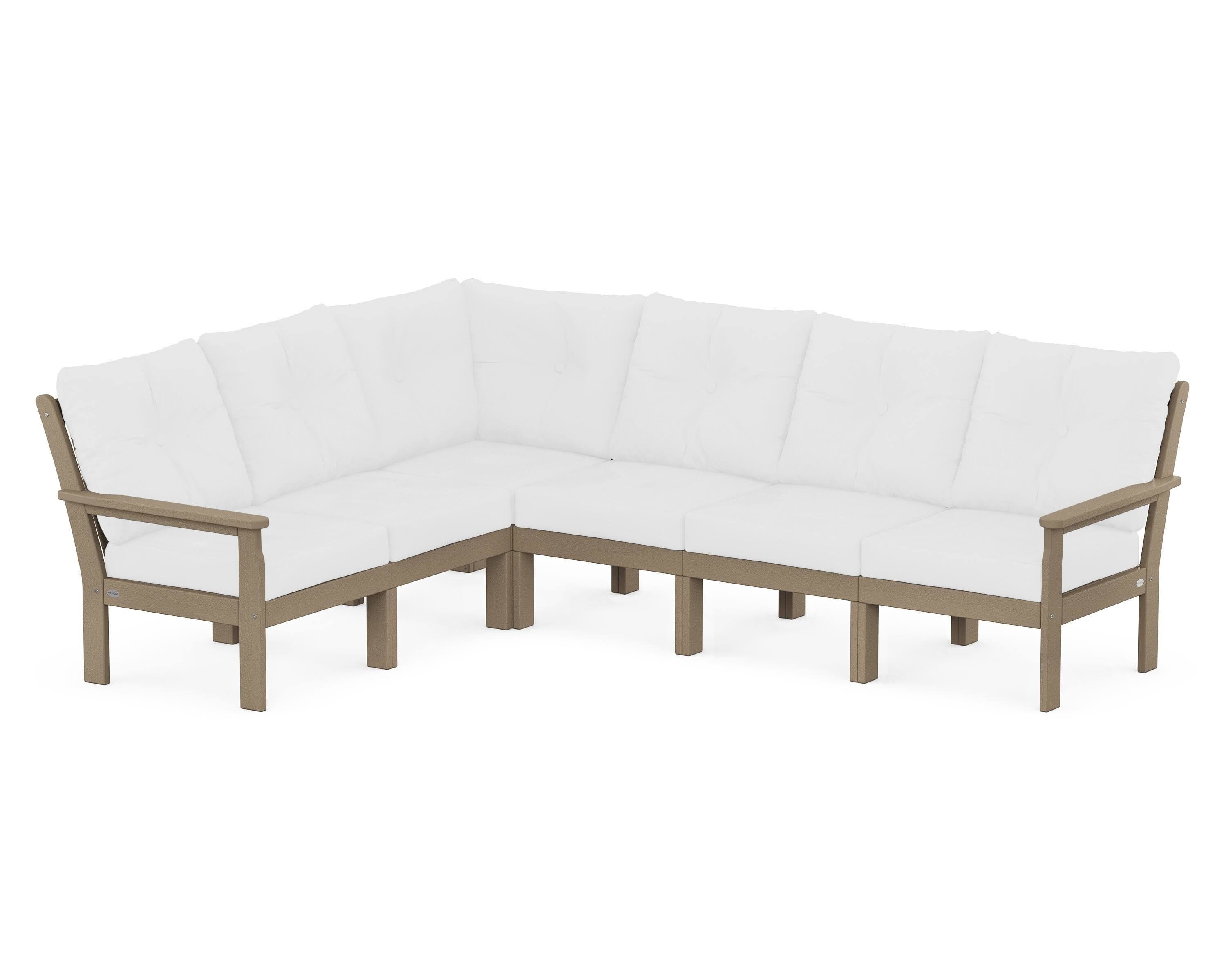 POLYWOOD® Vineyard 6-Piece Sectional in Vintage Sahara / Natural