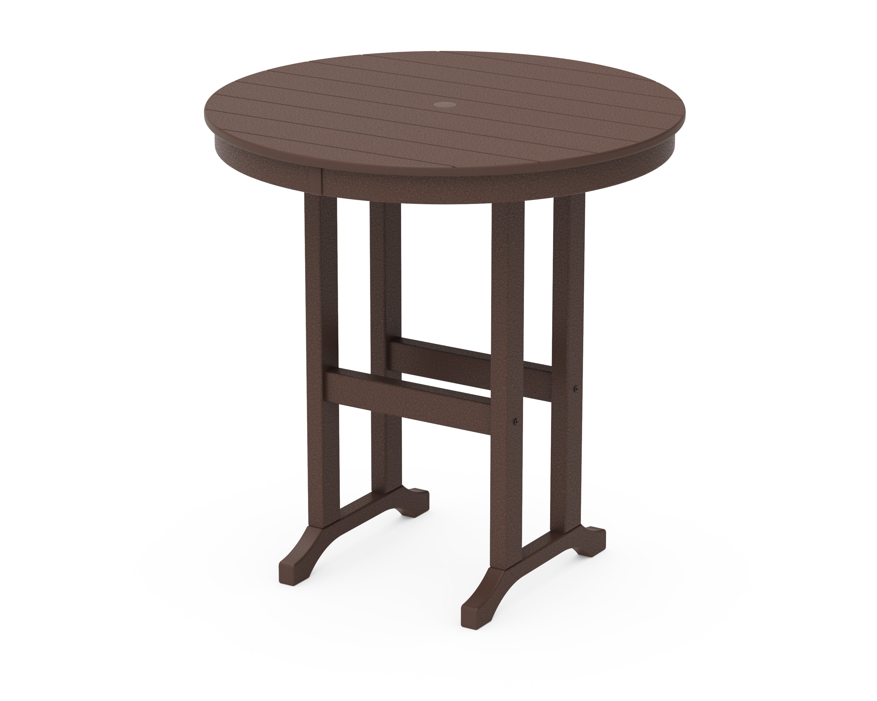 POLYWOOD® 36" Round Farmhouse Counter Table in Mahogany