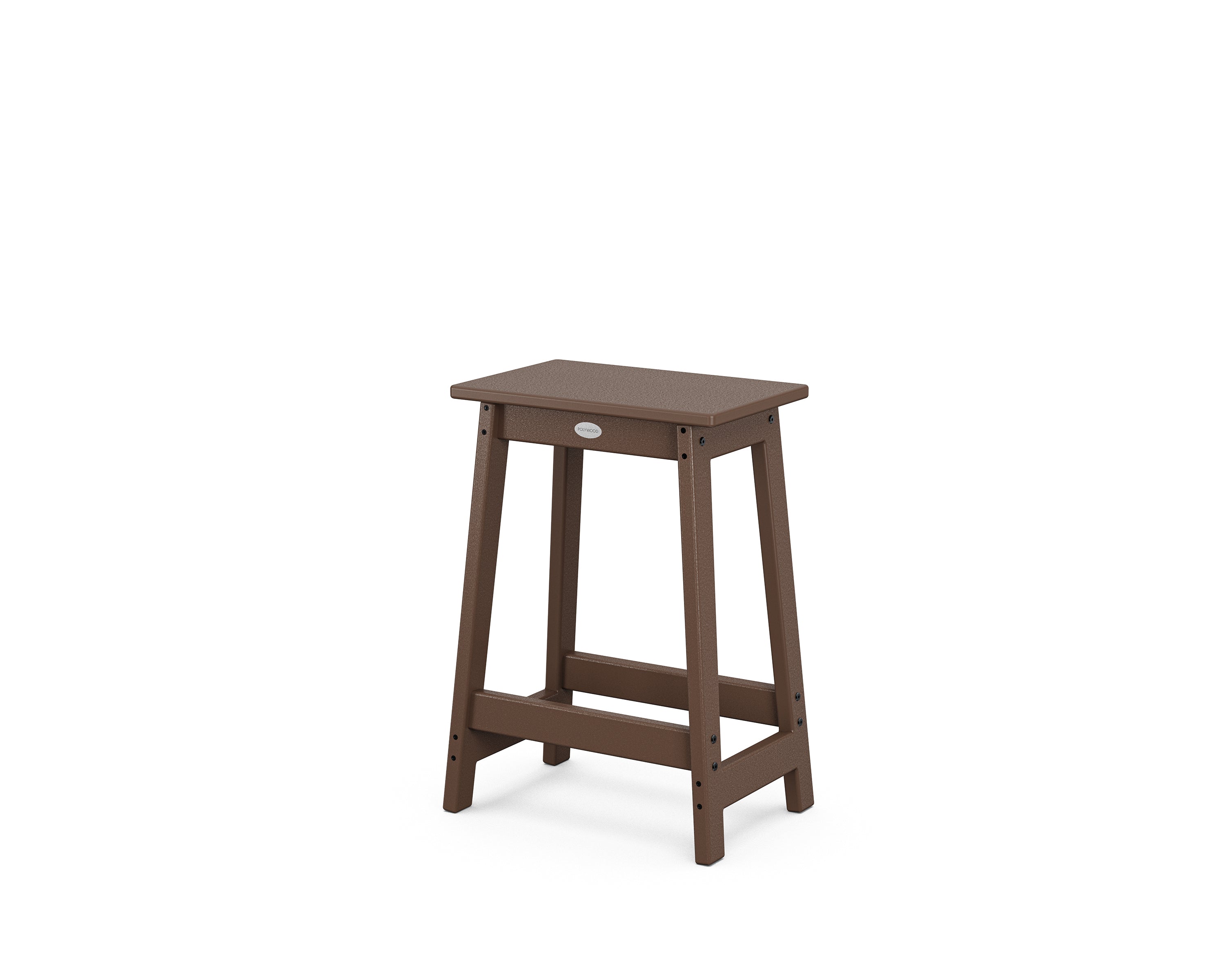 POLYWOOD® Modern Studio Counter Stool in Mahogany