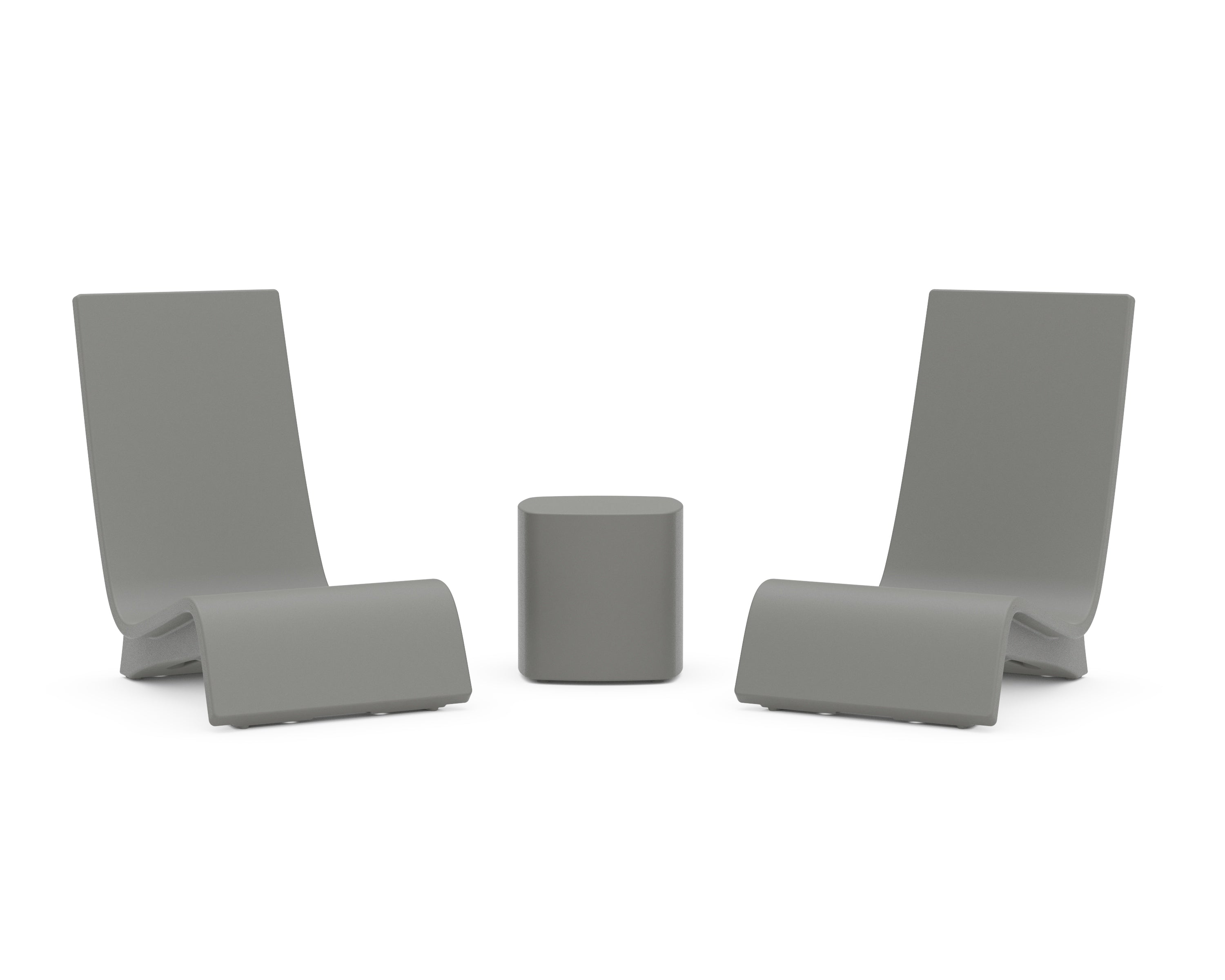POLYWOOD® Laguna 3-Piece In-Pool Chair Lounge Set in Slate Grey